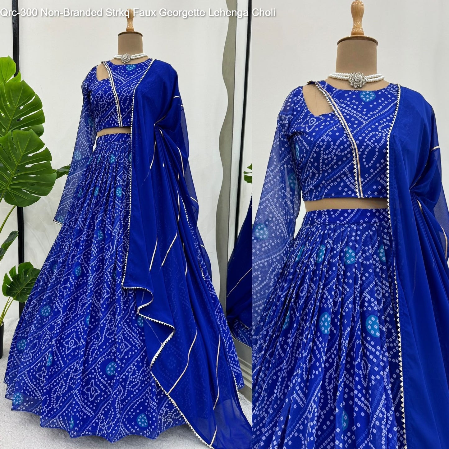 Qrc-300 Non-Branded Strkq Faux Georgette Lehenga Choli