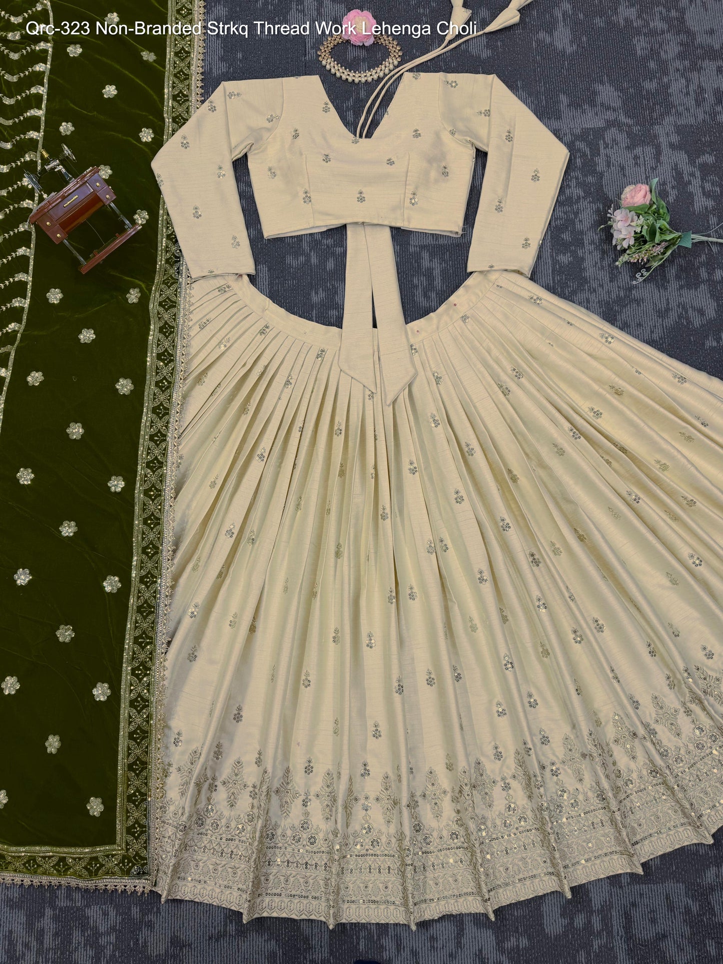 Qrc-323 Non-Branded Strkq Thread Work Lehenga Choli