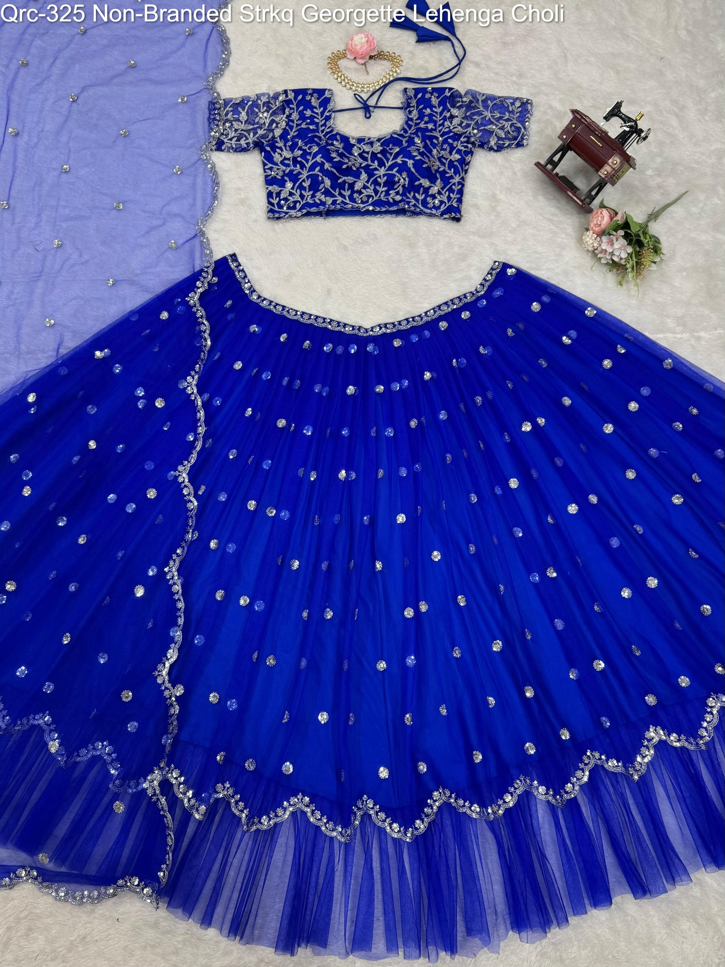 Qrc-325 Non-Branded Strkq Georgette Lehenga Choli