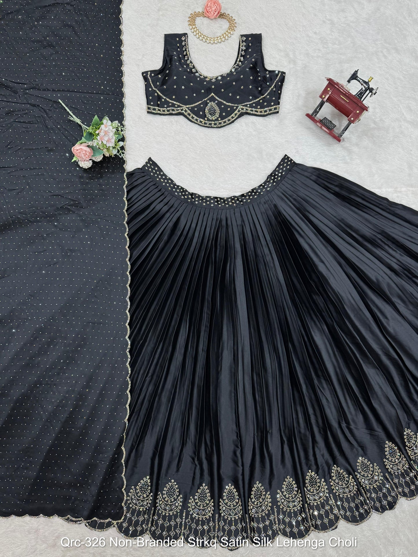Qrc-326 Non-Branded Strkq Satin Silk Lehenga Choli