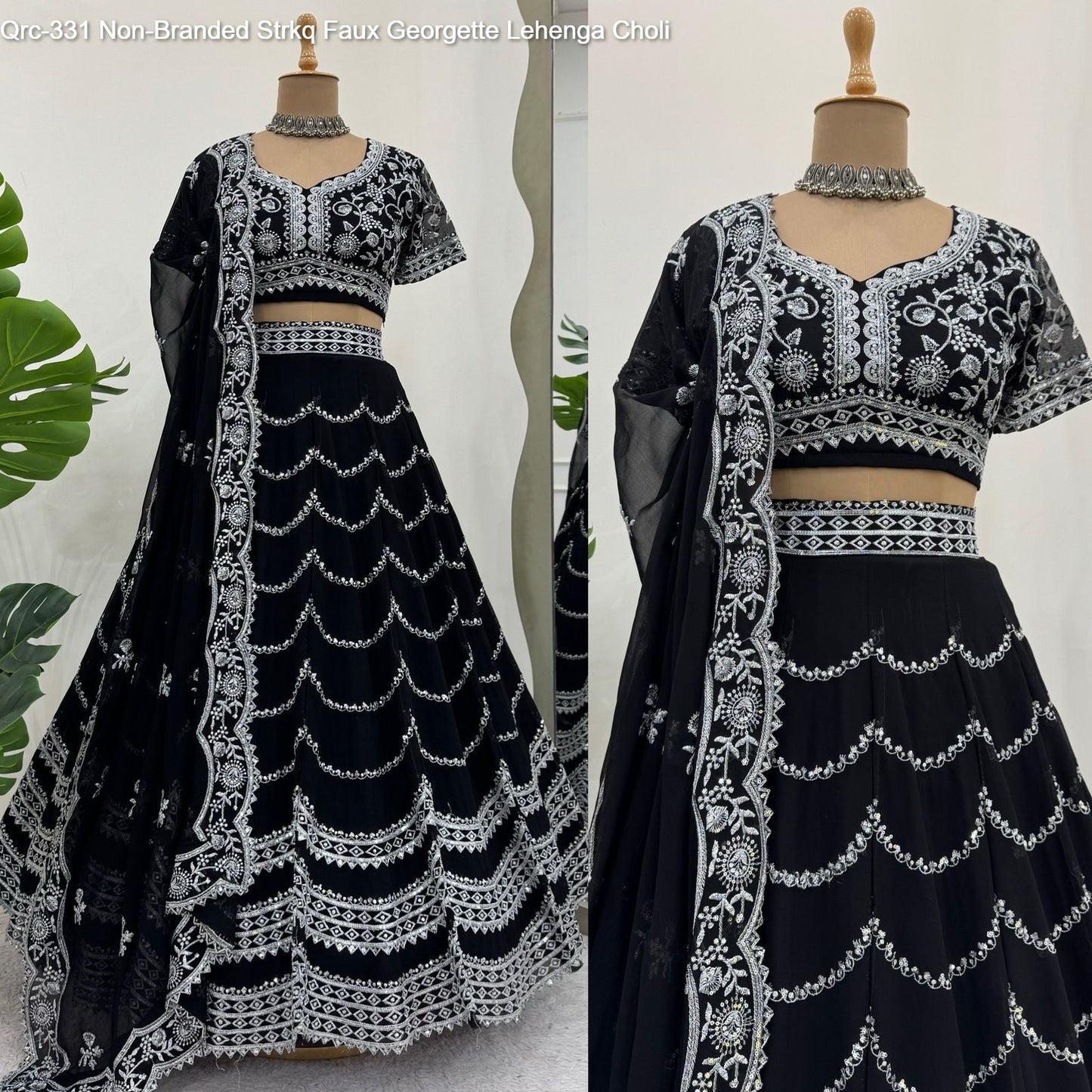 Qrc-331 Non-Branded Strkq Faux Georgette Lehenga Choli