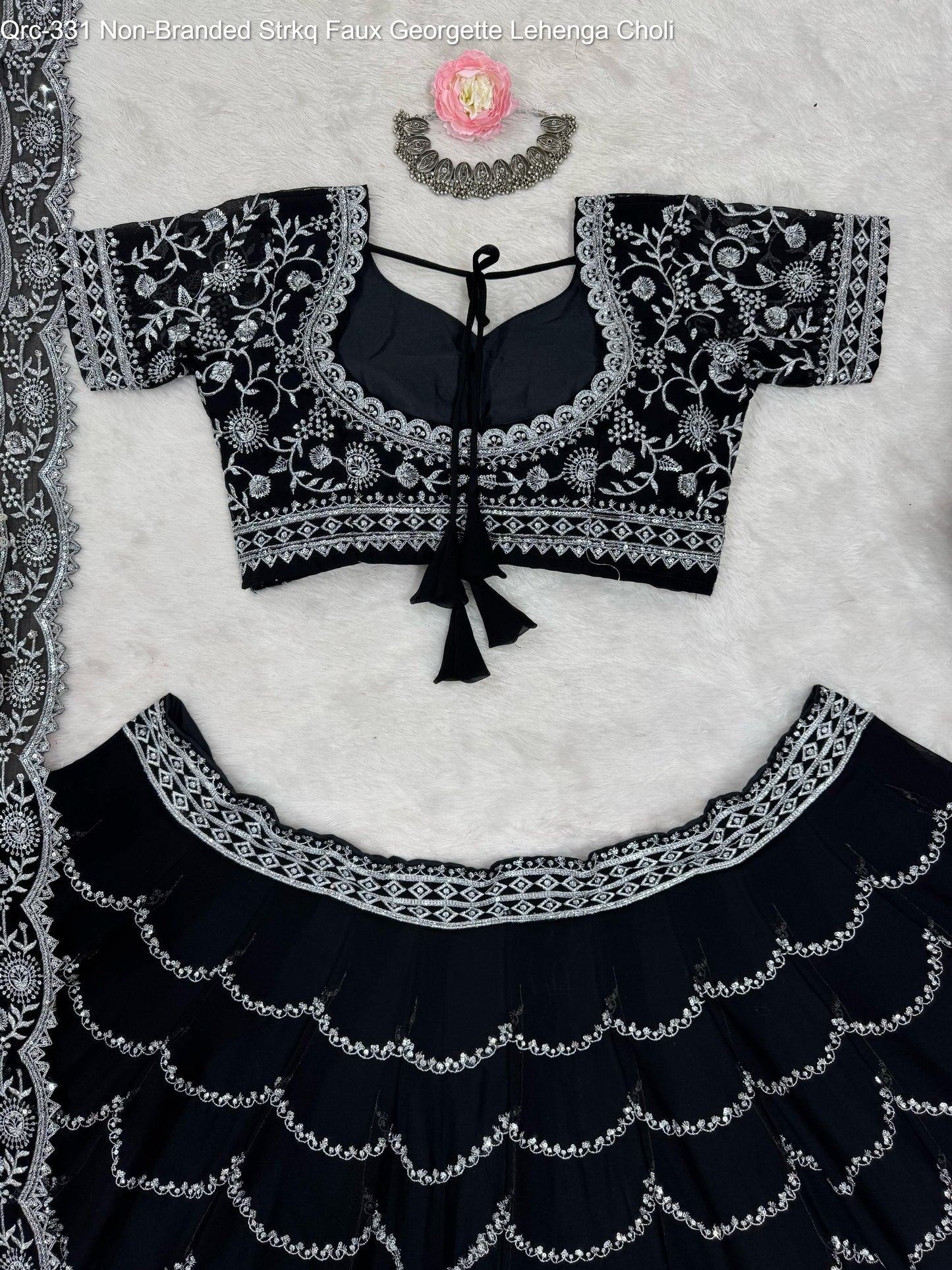 Qrc-331 Non-Branded Strkq Faux Georgette Lehenga Choli