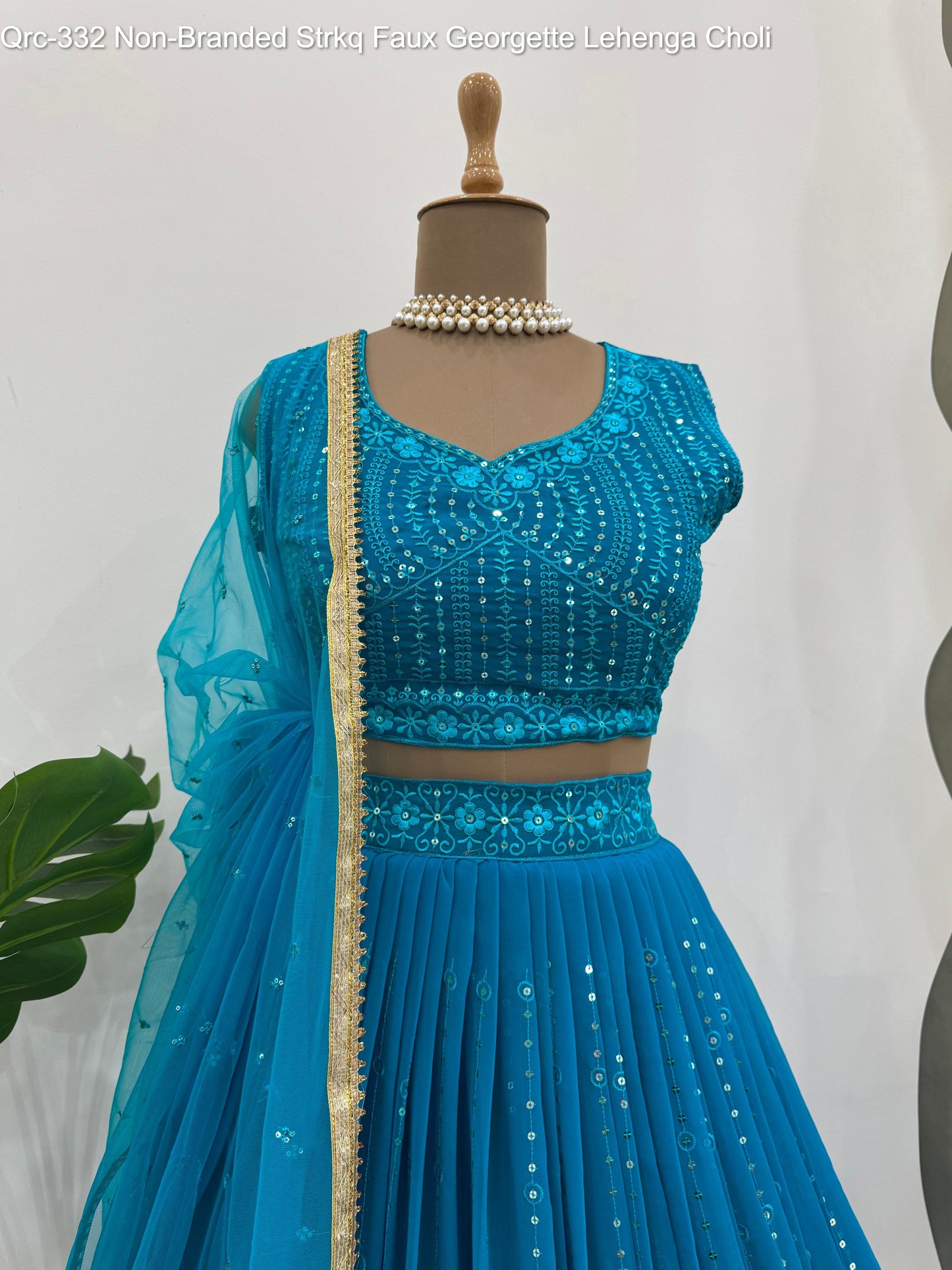 Qrc-332 Non-Branded Strkq Faux Georgette Lehenga Choli