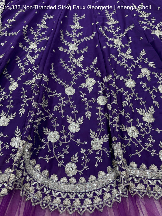 Qrc-333 Non-Branded Strkq Faux Georgette Lehenga Choli