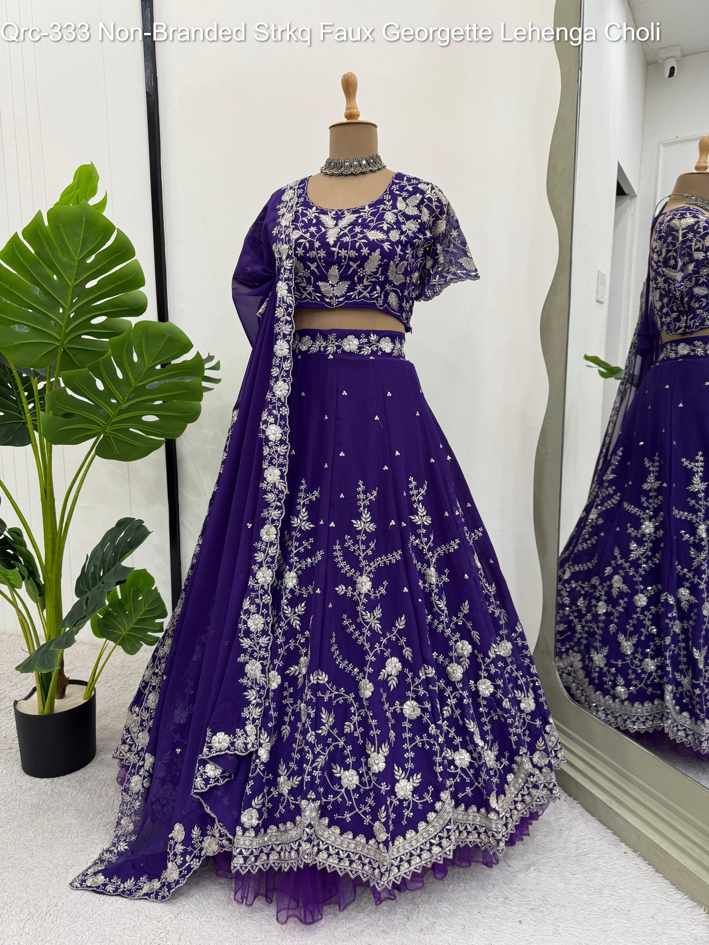 Qrc-333 Non-Branded Strkq Faux Georgette Lehenga Choli