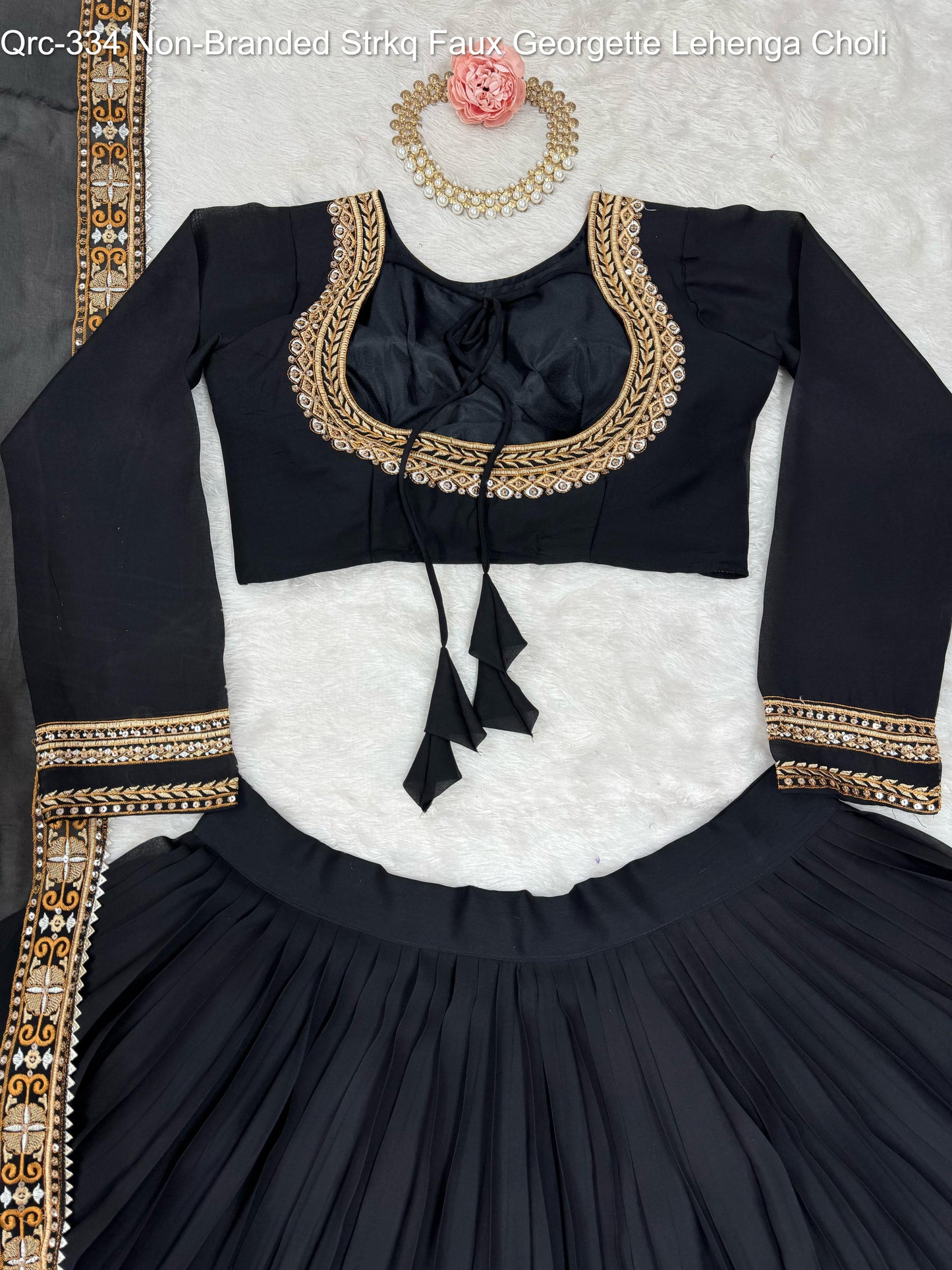 Qrc-334 Non-Branded Strkq Faux Georgette Lehenga Choli