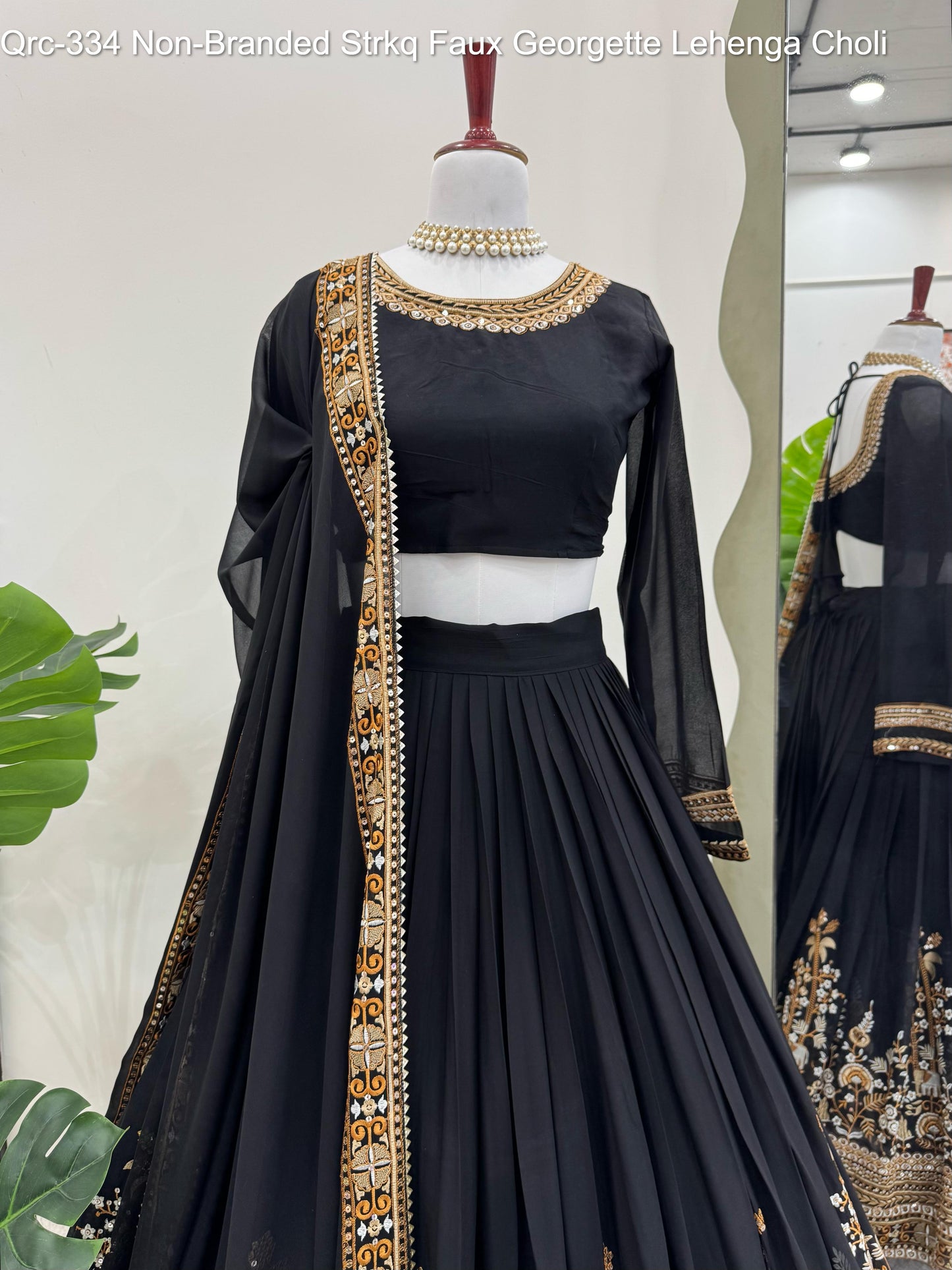 Qrc-334 Non-Branded Strkq Faux Georgette Lehenga Choli