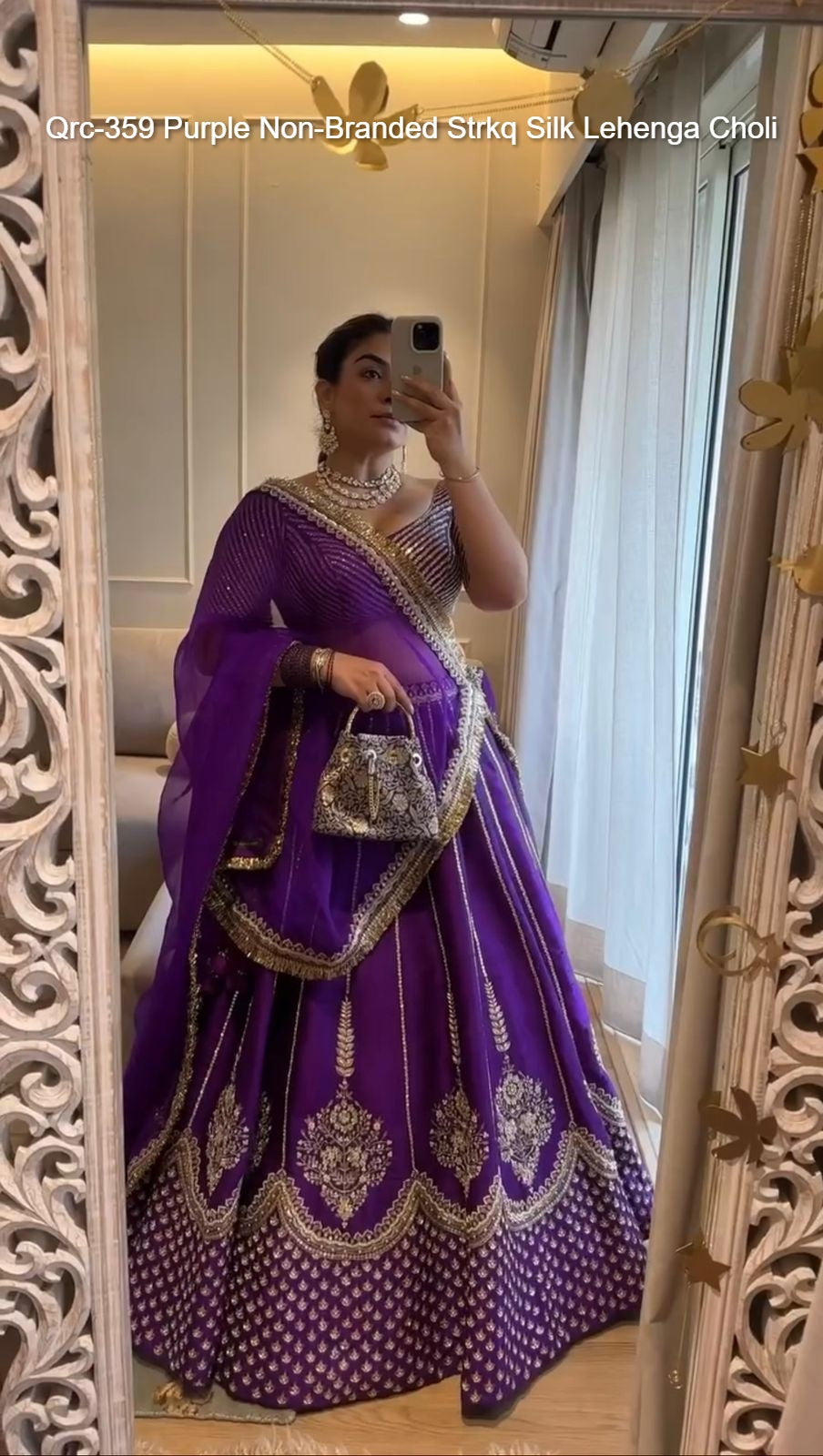 Qrc-359 Purple Non-Branded Strkq Silk Lehenga Choli
