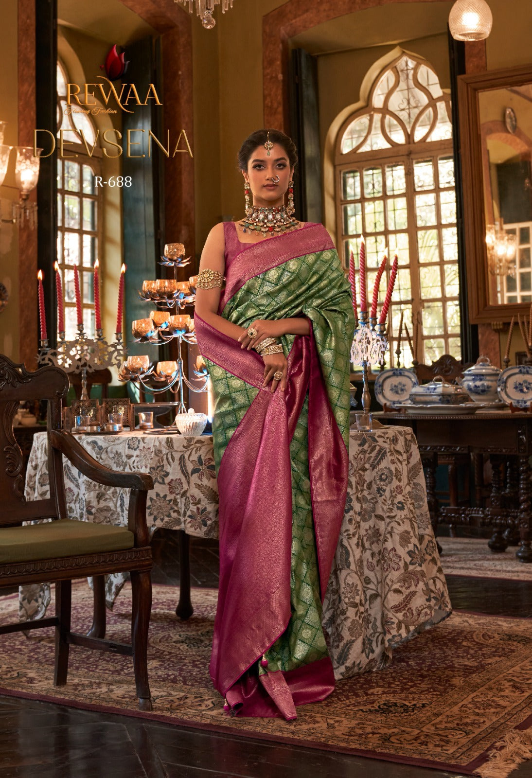 R-688 Devsena Rewaa Silk Sarees