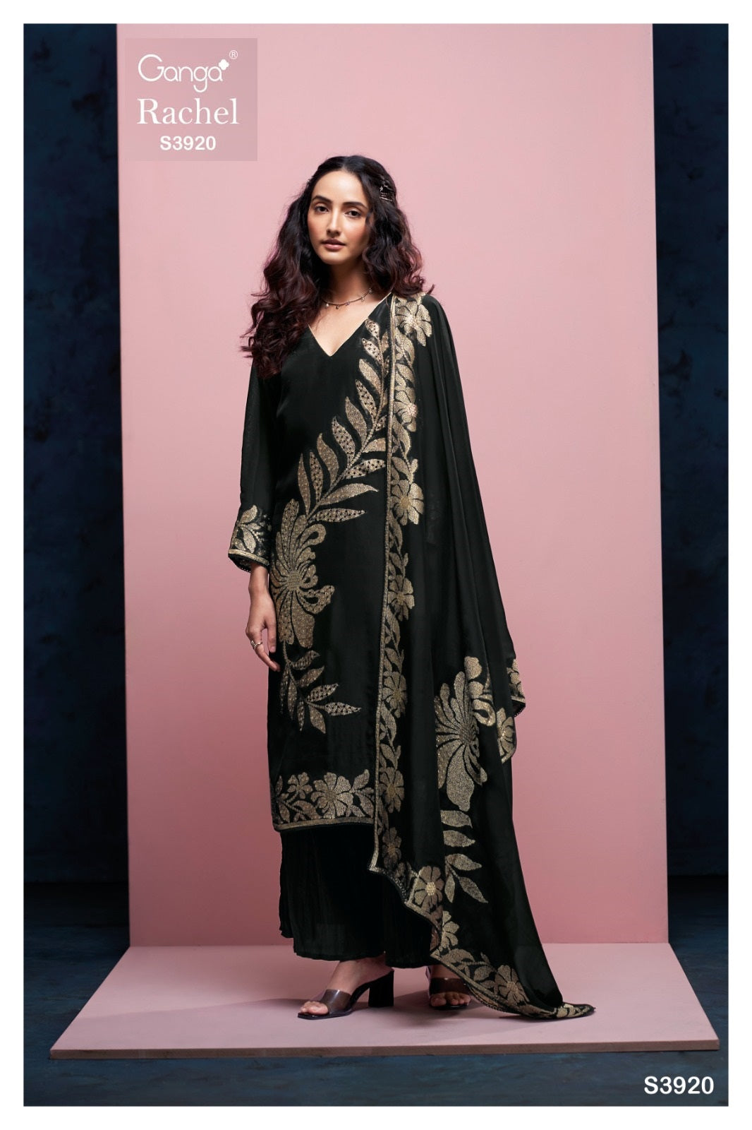 Rachel 3920 Ganga Premium Unstitched Suits