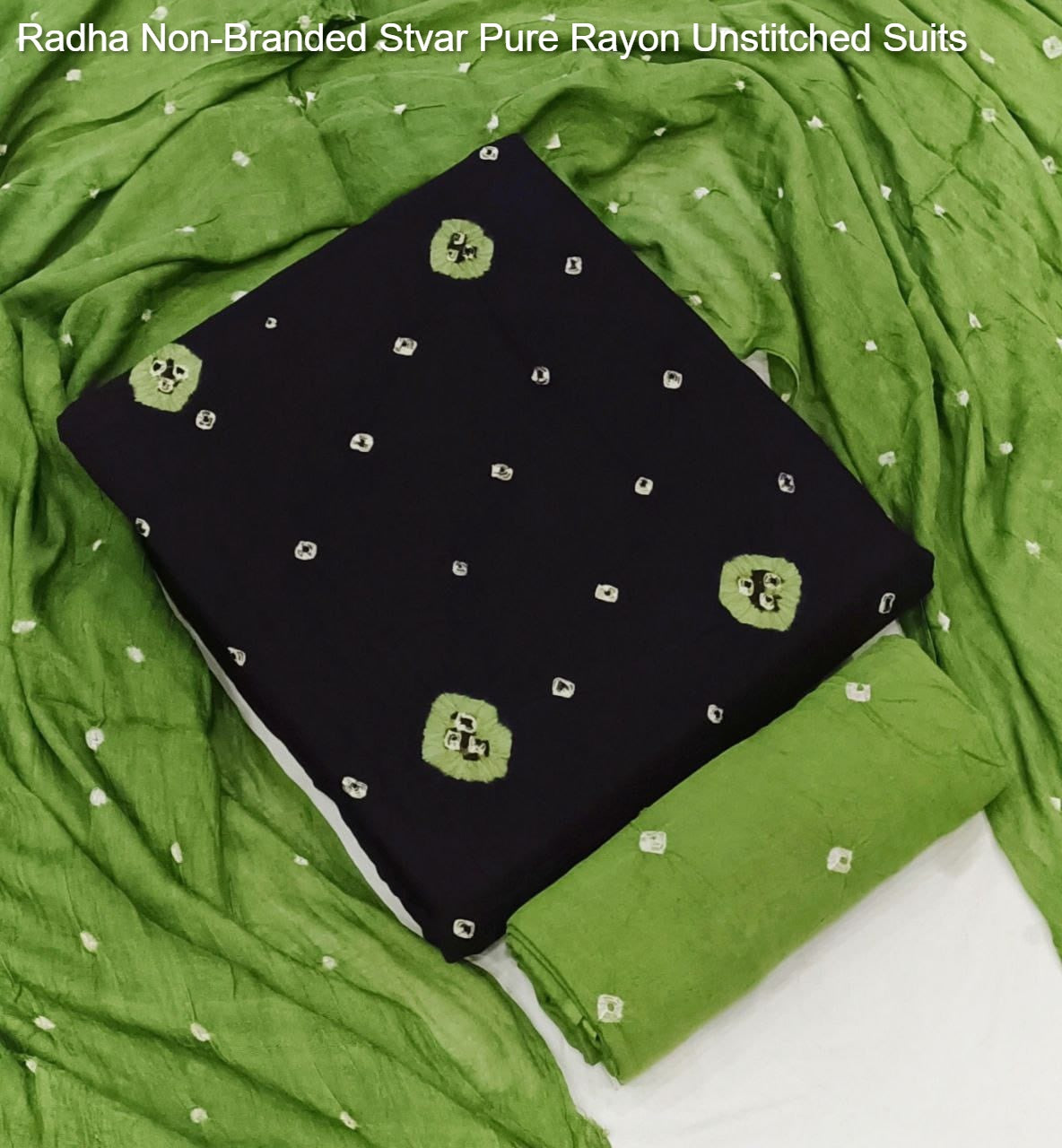 Radha Non-Branded Stvar Pure Rayon Unstitched Suits
