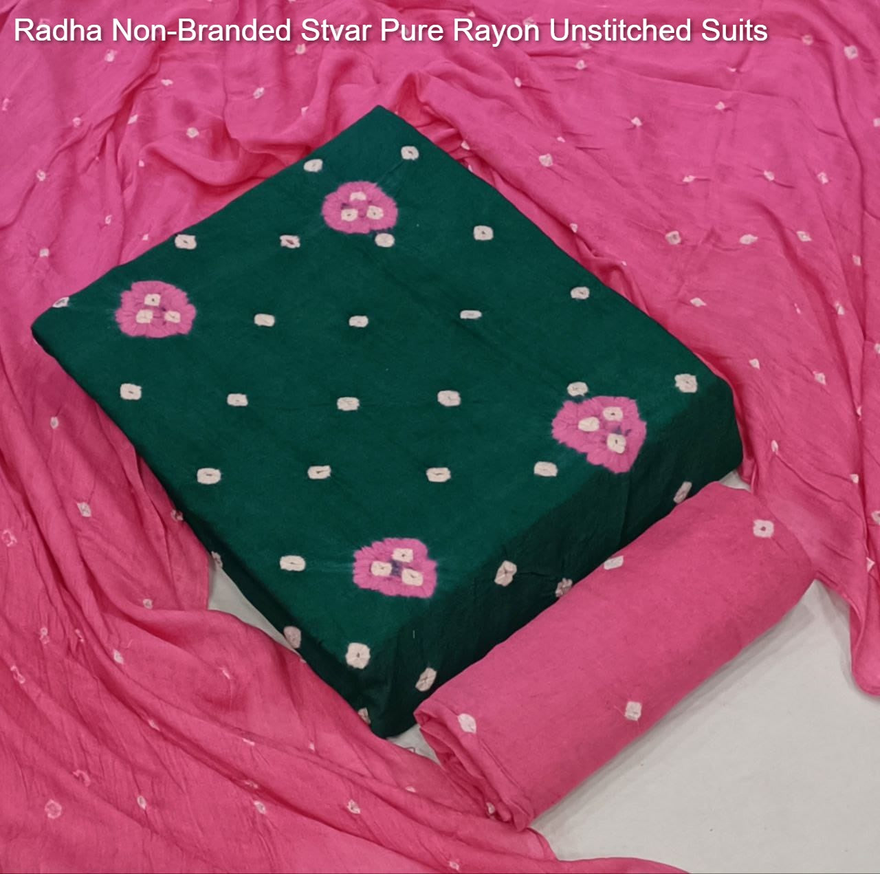 Radha Non-Branded Stvar Pure Rayon Unstitched Suits