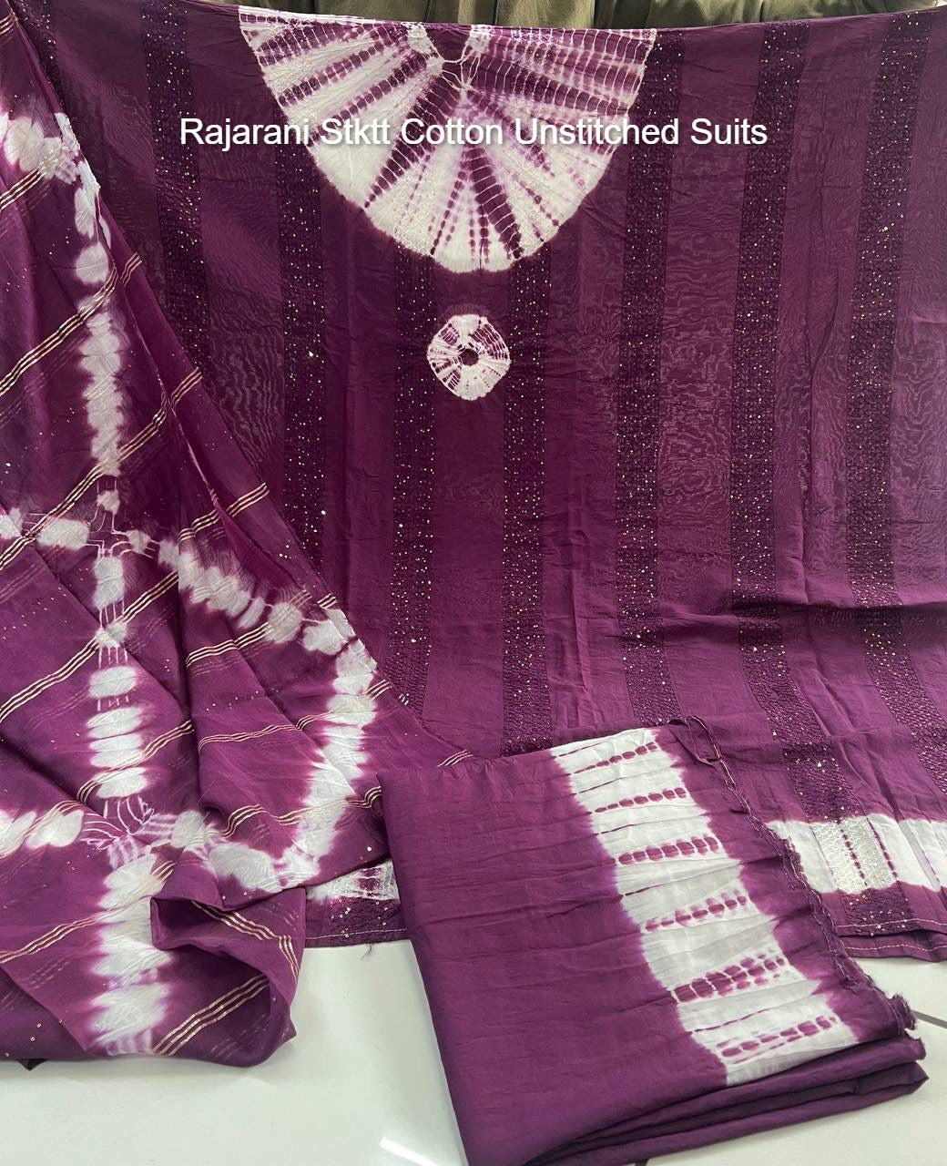 Rajarani Stktt Cotton Unstitched Suits