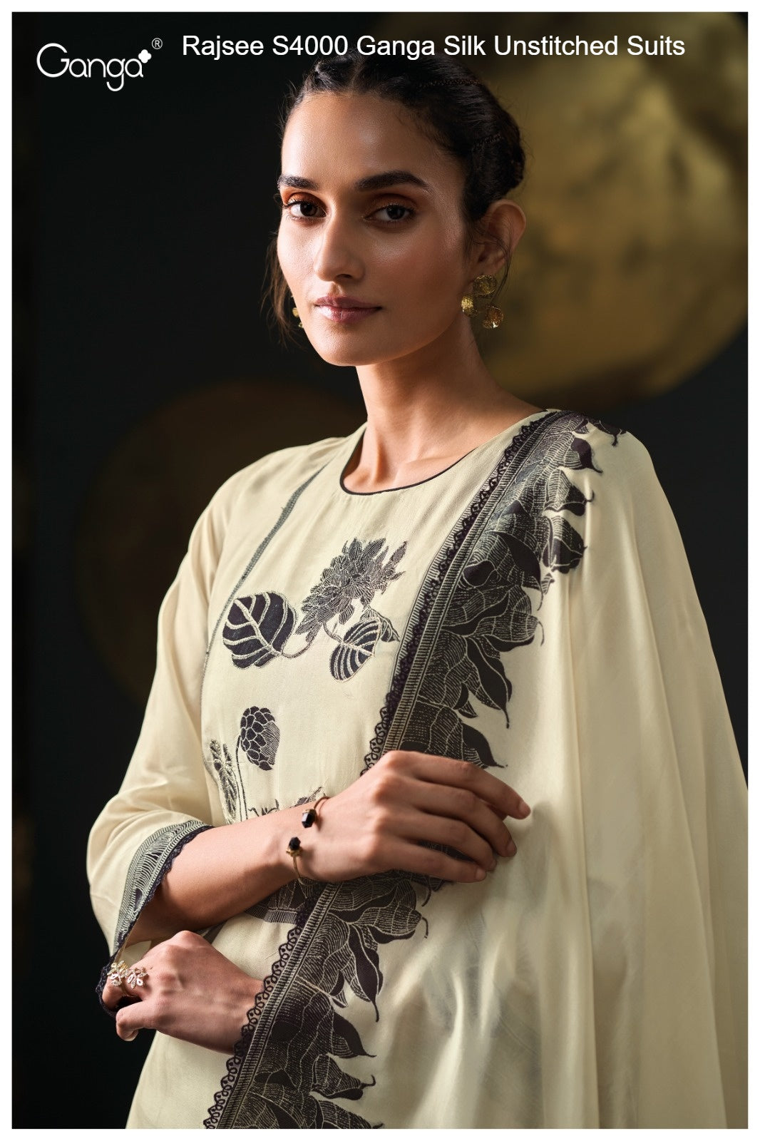 Rajsee S4000 Ganga Silk Unstitched Suits
