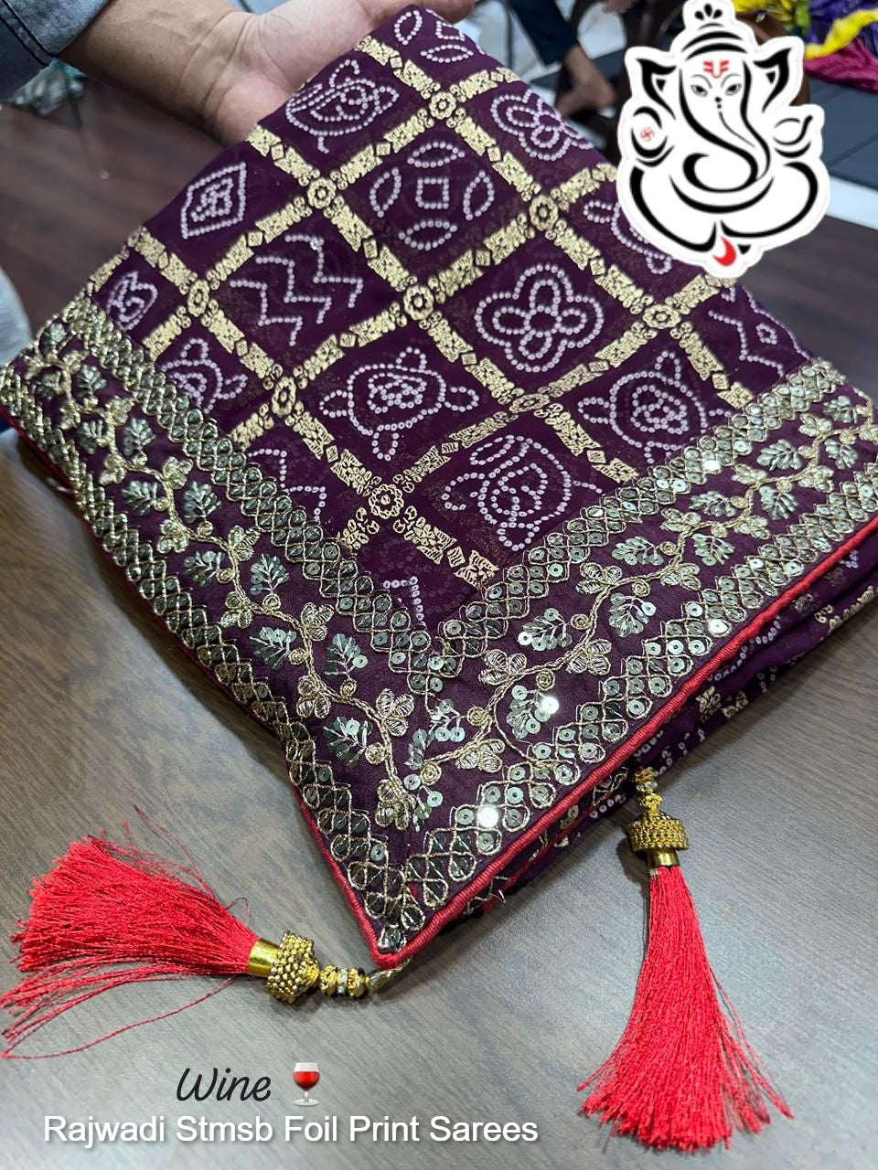 Rajwadi Stmsb Foil Print Sarees