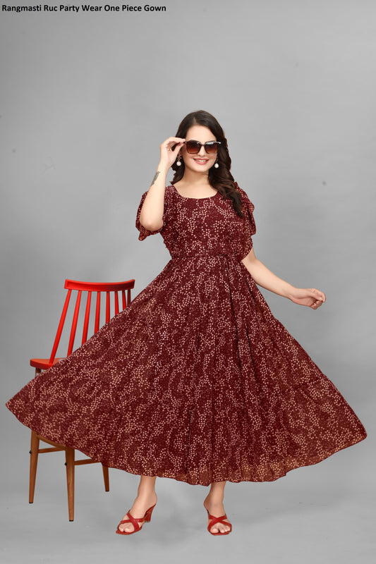 Rangmasti Ruc Party Wear One Piece Gown