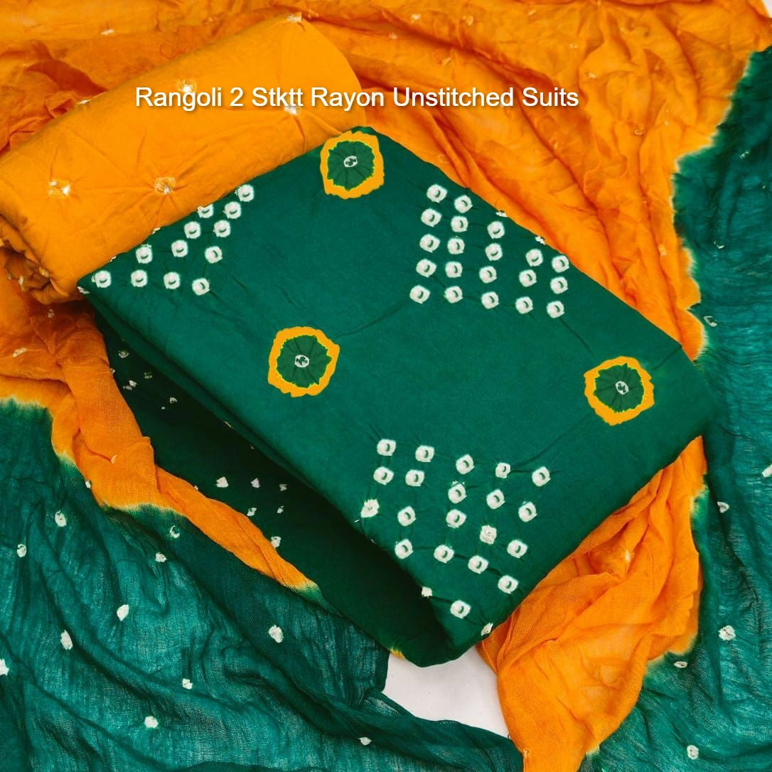 Rangoli 2 Stktt Rayon Unstitched Suits