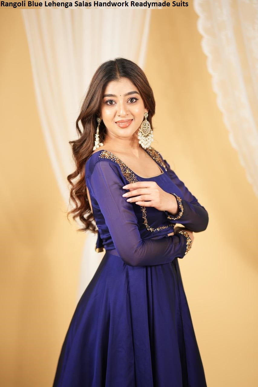 Rangoli Blue Lehenga Salas Handwork Readymade Suits