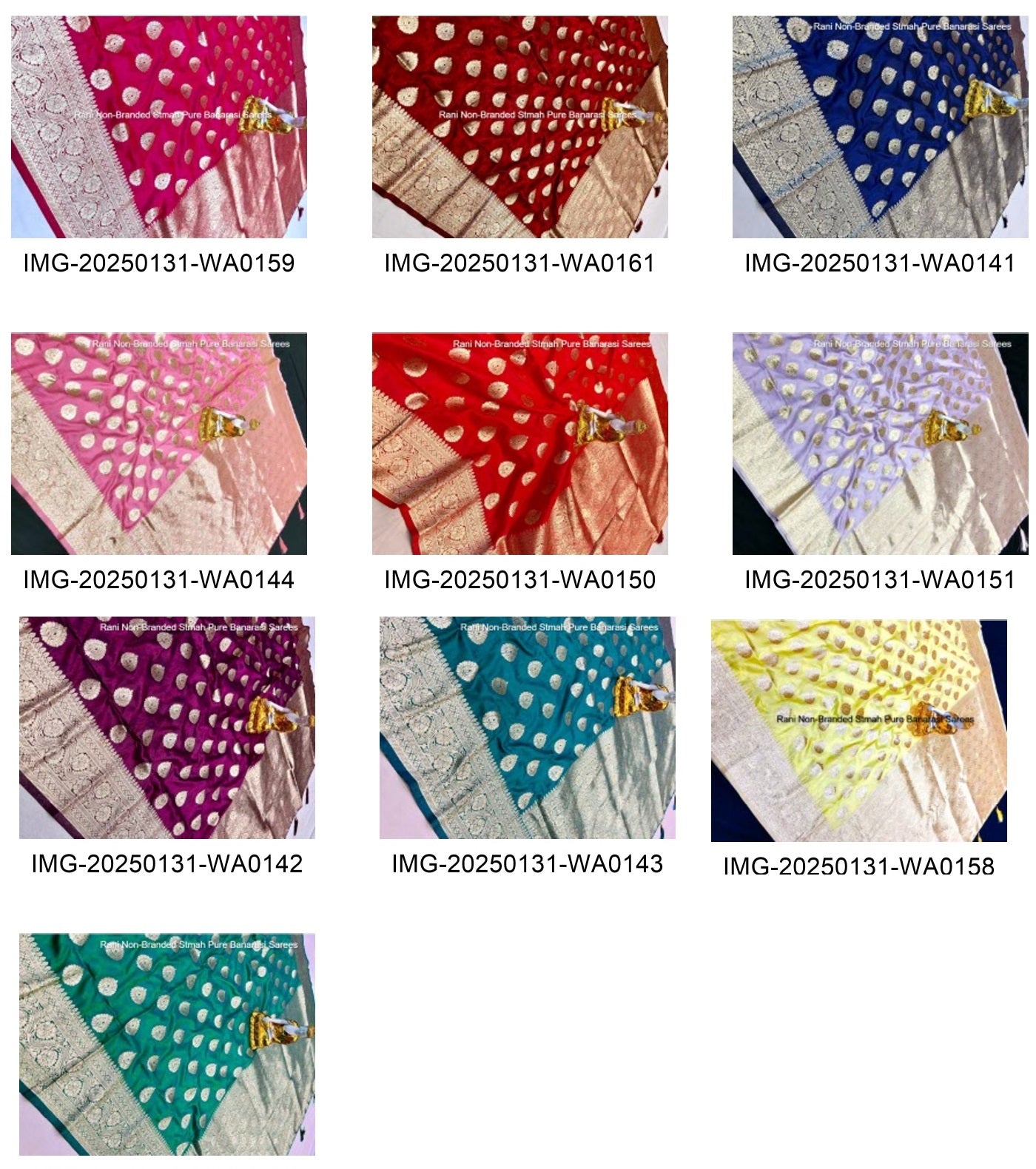 Rani Non-Branded Stmah Pure Banarasi Sarees