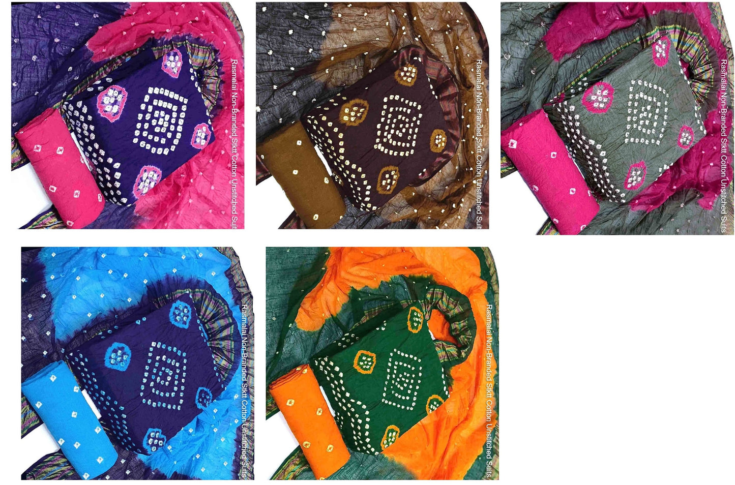 Rasmalai Non-Branded Stktt Cotton Unstitched Suits