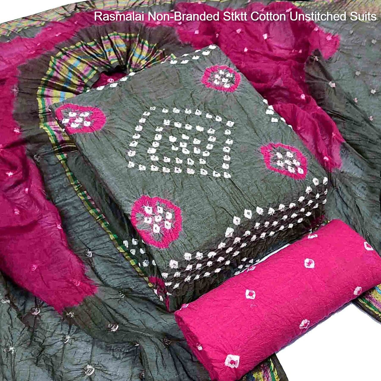 Rasmalai Non-Branded Stktt Cotton Unstitched Suits