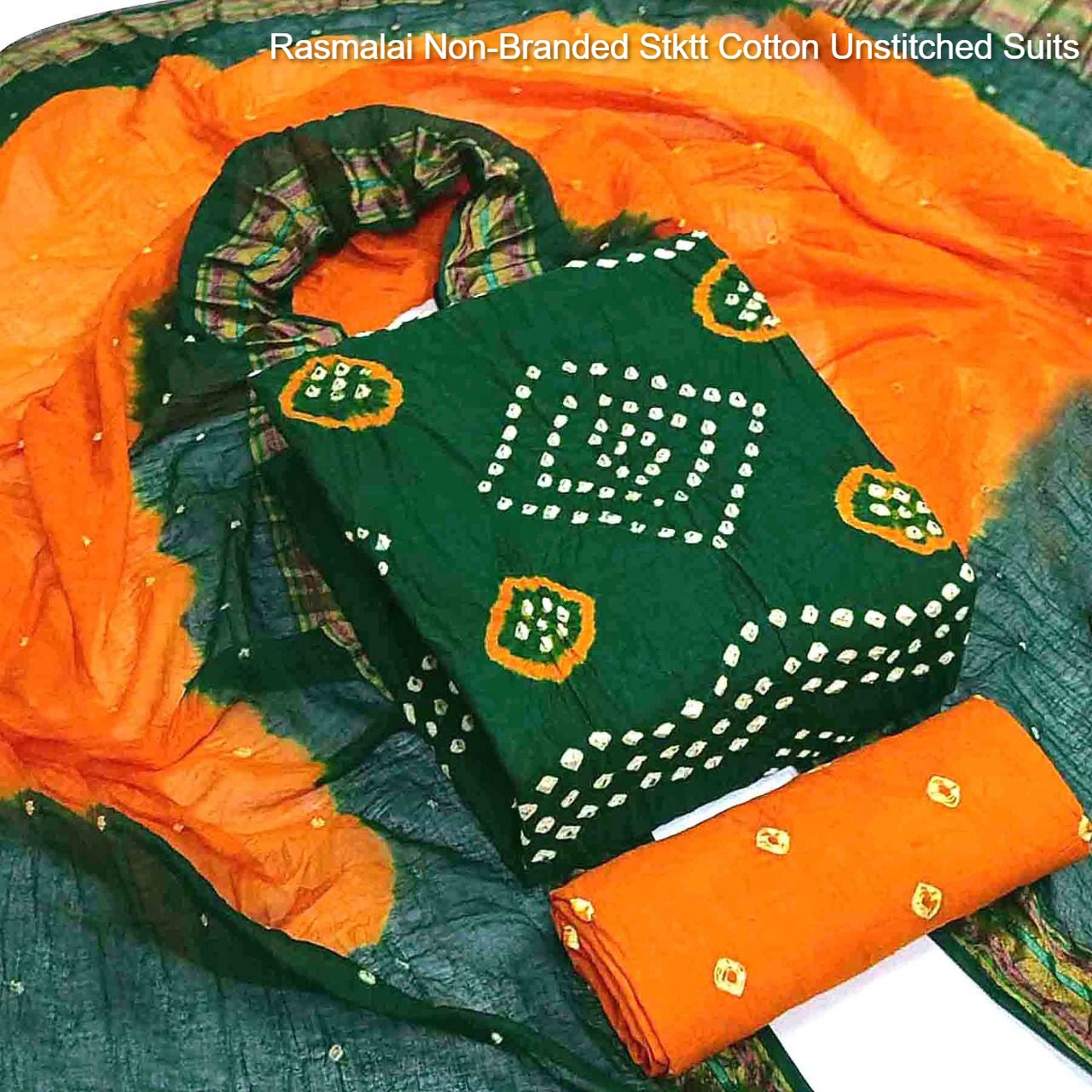Rasmalai Non-Branded Stktt Cotton Unstitched Suits