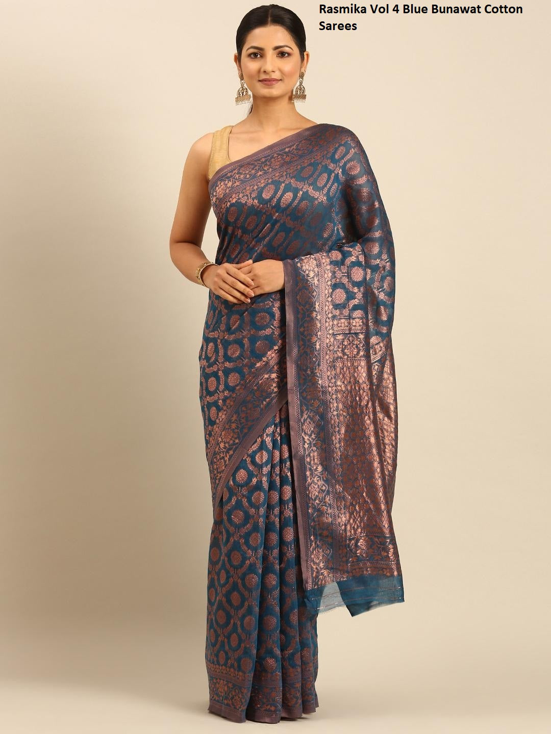 Rasmika Vol 4 Blue Bunawat Cotton Sarees