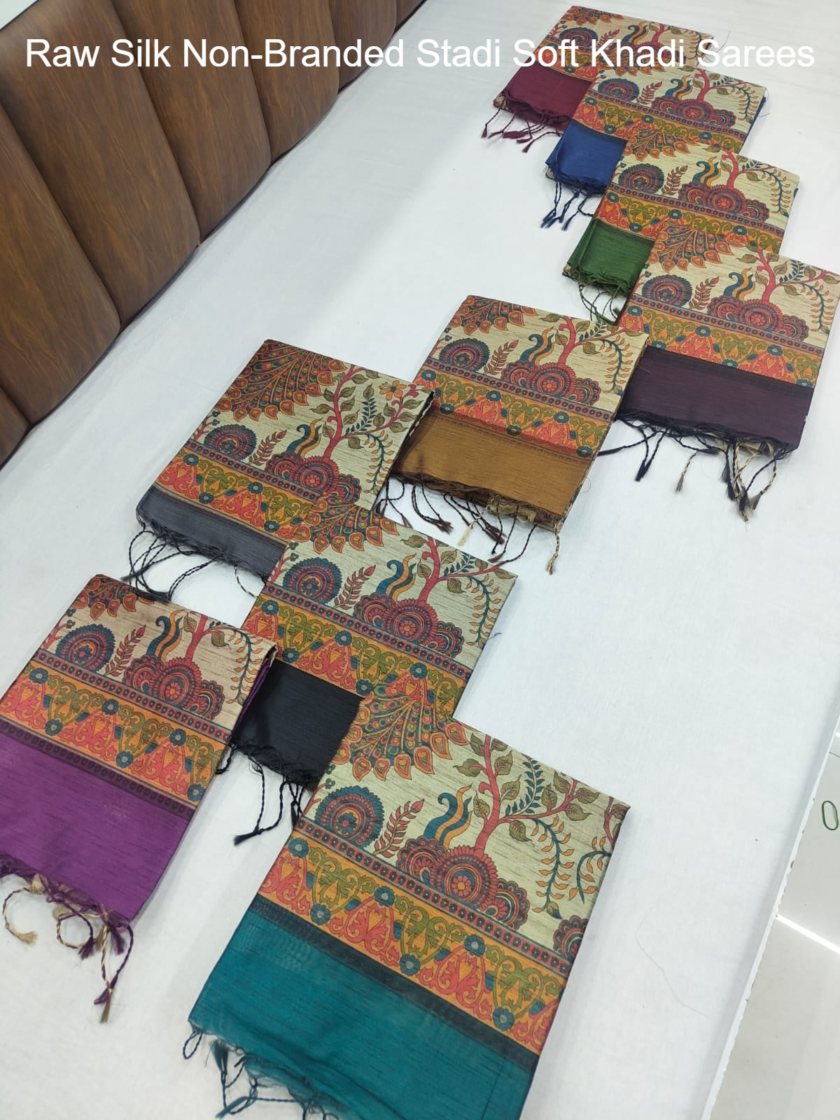 Raw Silk Non-Branded Stadi Soft Khadi Sarees