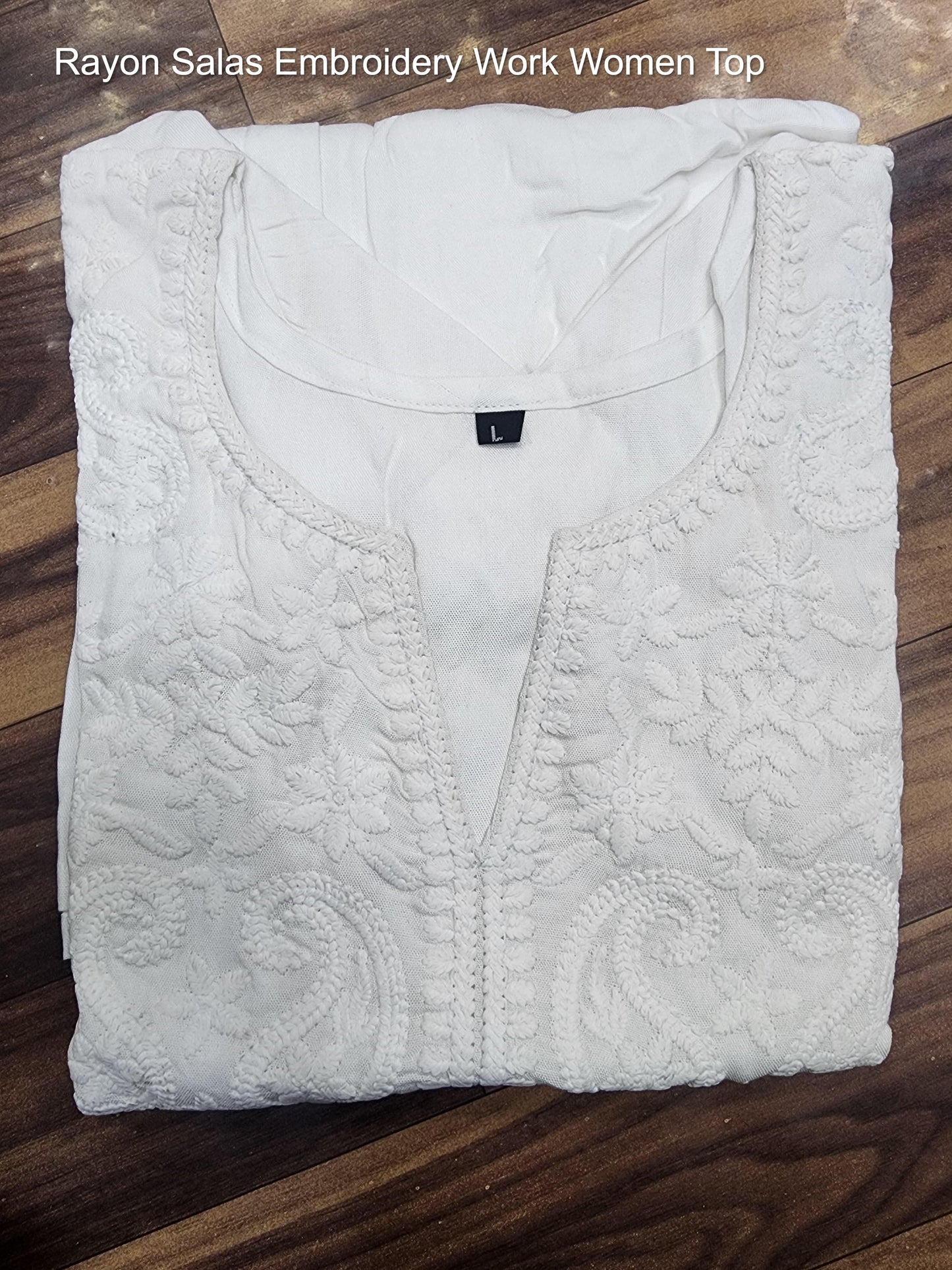 Rayon Salas Embroidery Work Women Top