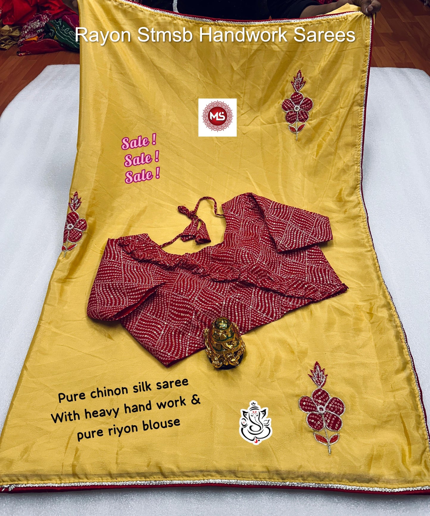 Rayon Stmsb Handwork Sarees