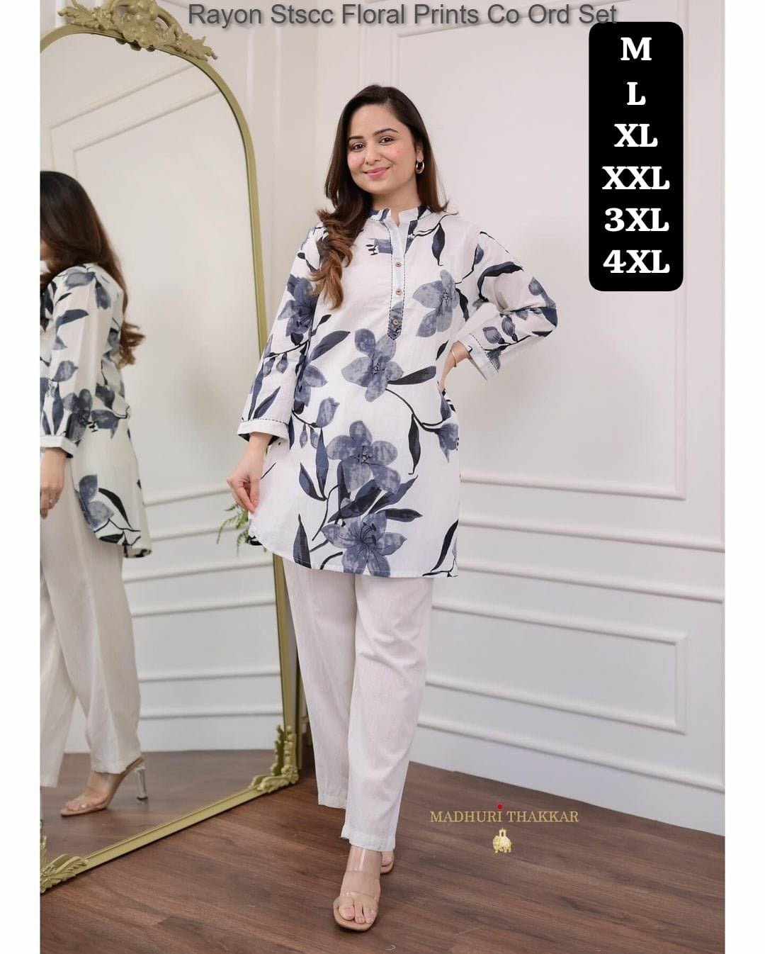 Rayon Stscc Floral Prints Co Ord Set