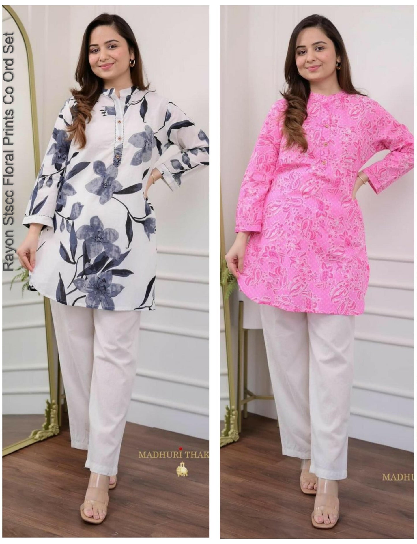 Rayon Stscc Floral Prints Co Ord Set