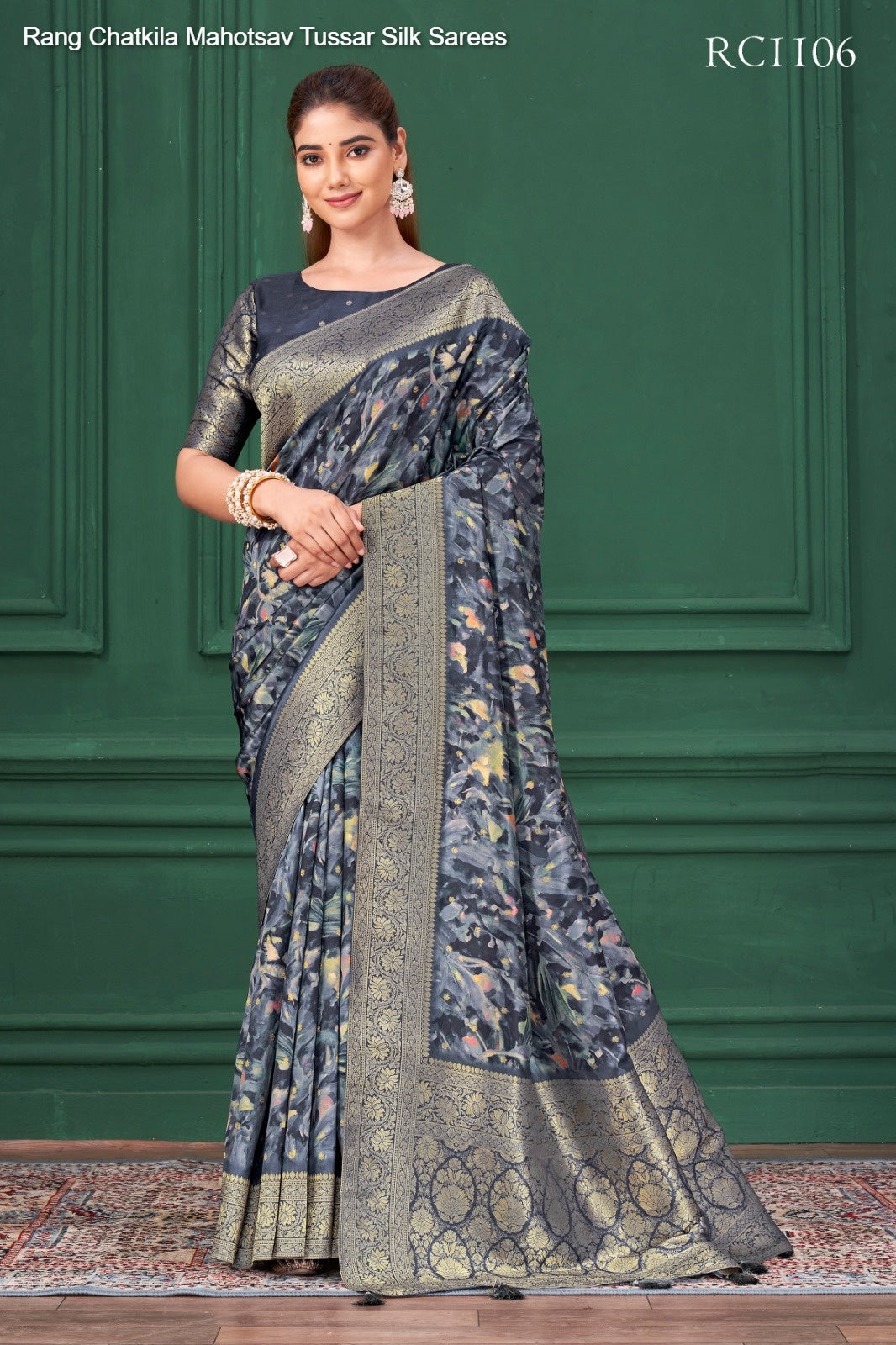 Rc1106 Rang Chatkila Mahotsav Tussar Silk Sarees