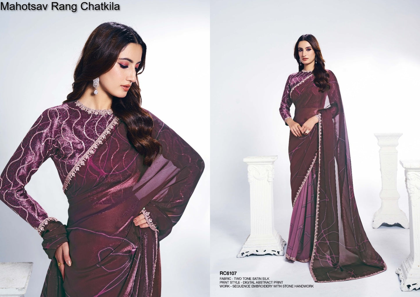 Rc6107 Rang Chatkila Mahotsav Satin Silk Sarees