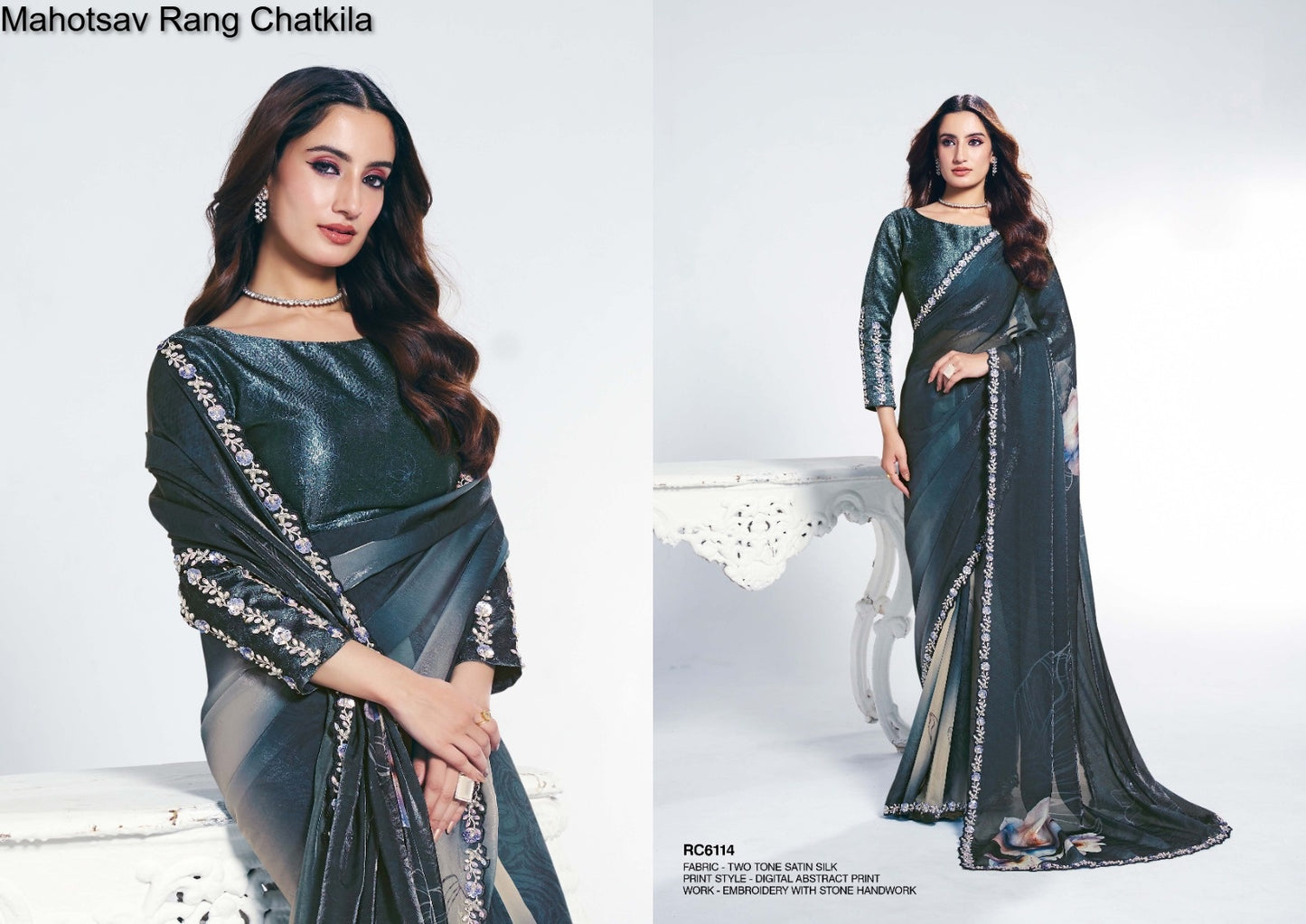 Rc6114 Rang Chatkila Mahotsav Satin Silk Sarees