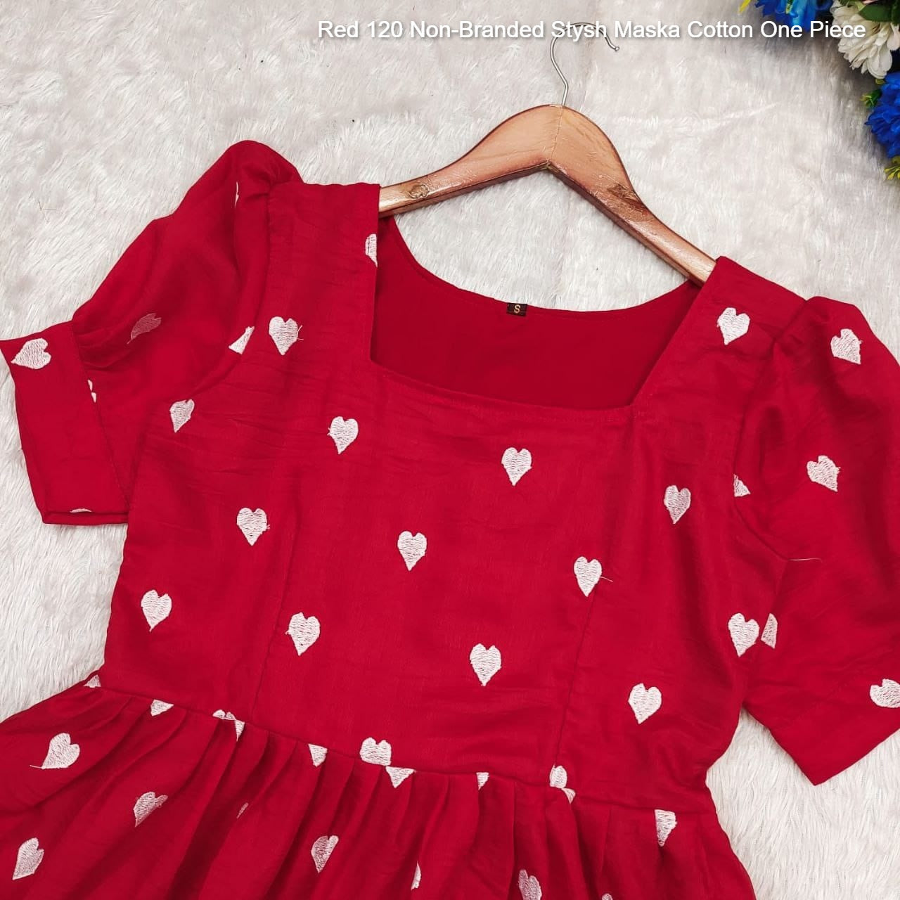 Red 120 Non-Branded Stysh Maska Cotton One Piece