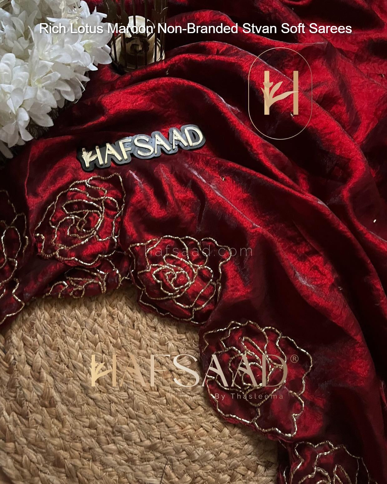 Rich Lotus Maroon Non-Branded Stvan Soft Sarees