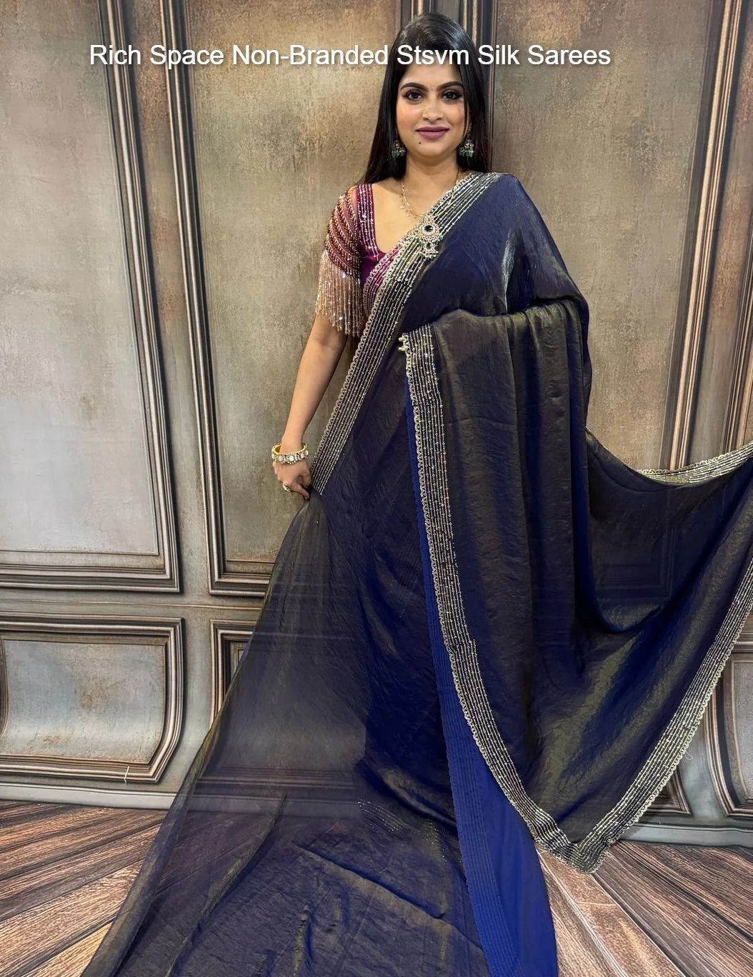 Rich Space Non-Branded Stsvm Silk Sarees