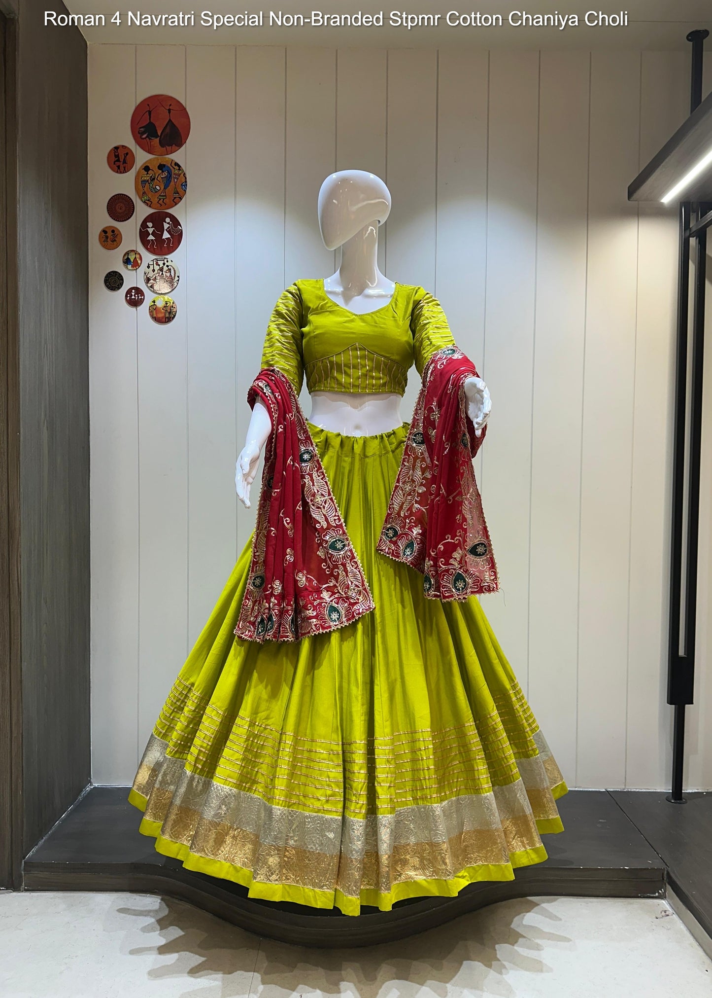 Roman 4 Navratri Special Non-Branded Stpmr Cotton Chaniya Choli