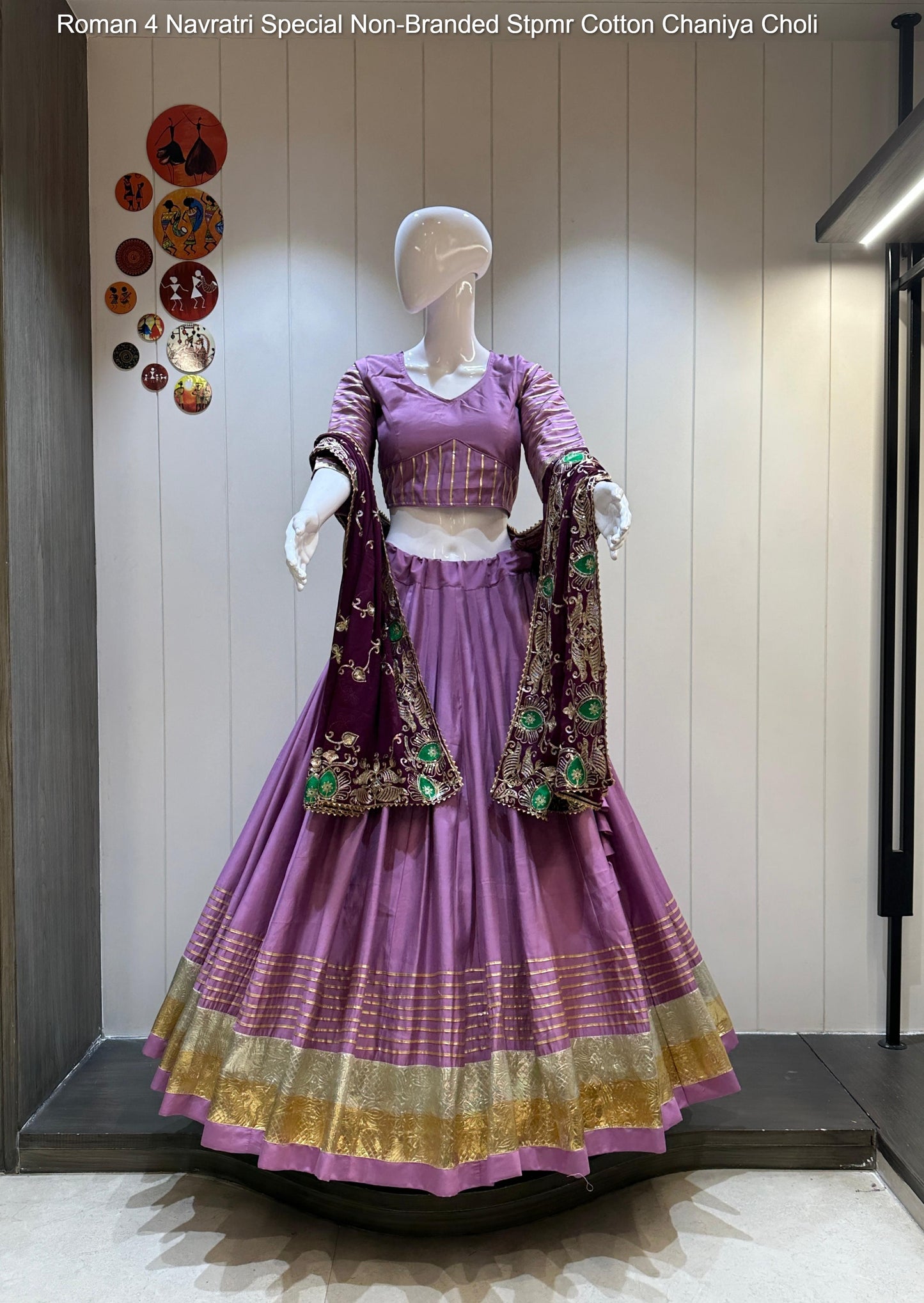 Roman 4 Navratri Special Non-Branded Stpmr Cotton Chaniya Choli