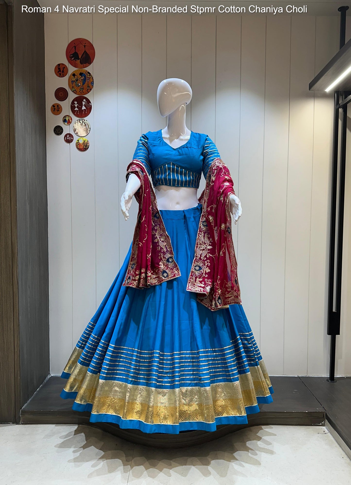Roman 4 Navratri Special Non-Branded Stpmr Cotton Chaniya Choli