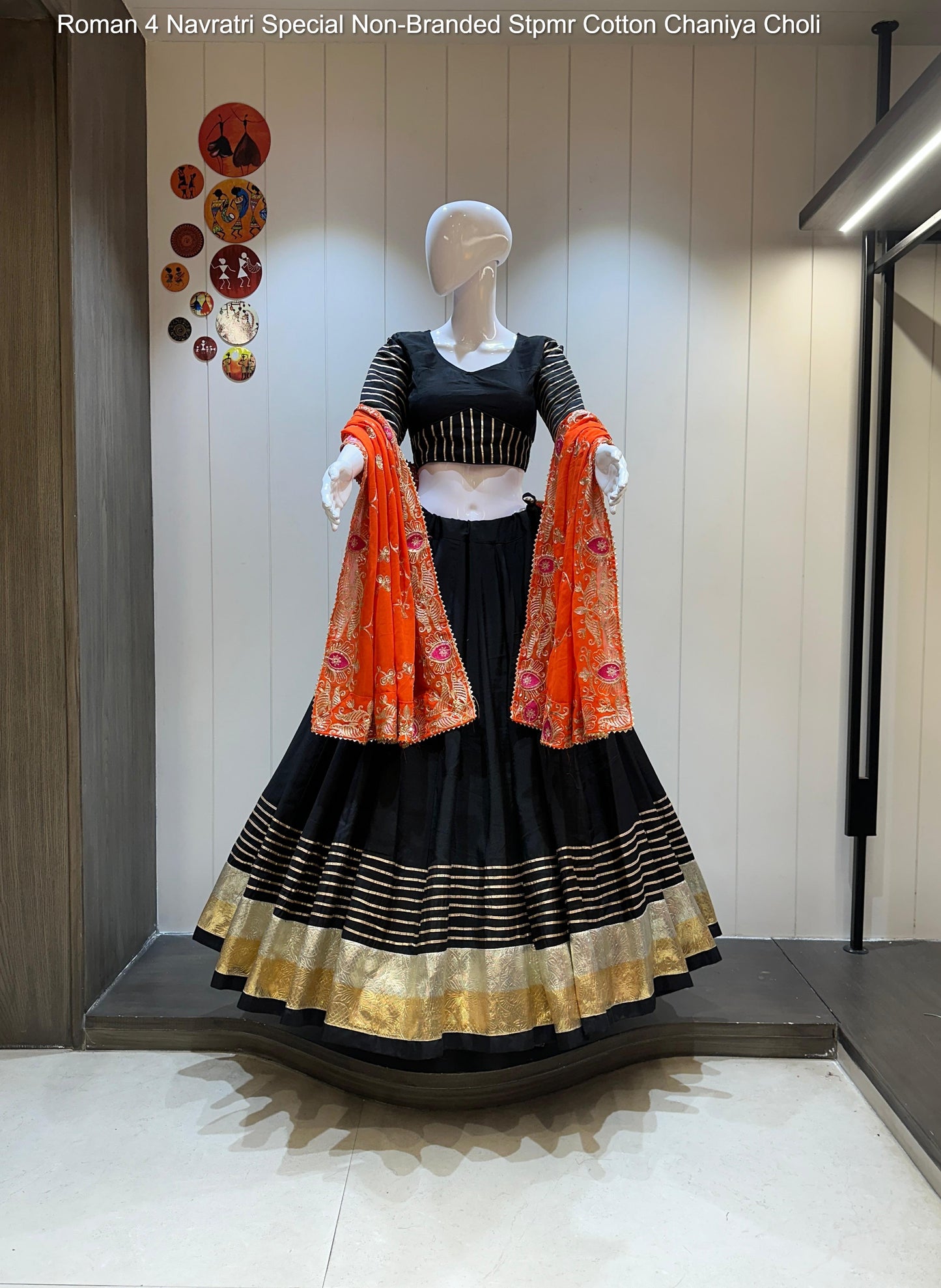Roman 4 Navratri Special Non-Branded Stpmr Cotton Chaniya Choli