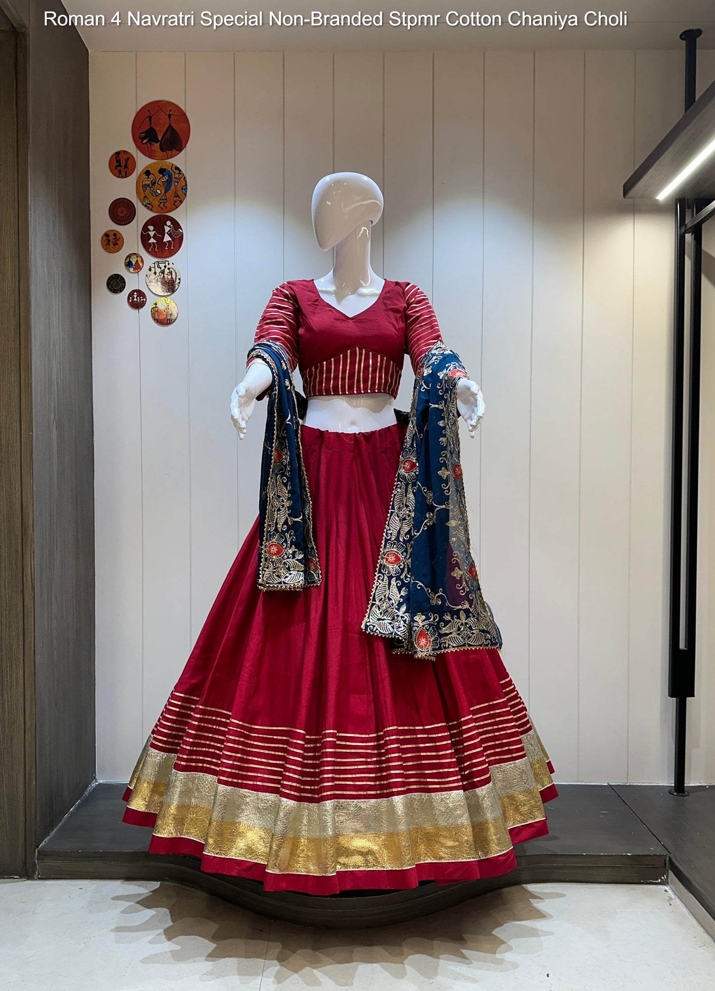 Roman 4 Navratri Special Non-Branded Stpmr Cotton Chaniya Choli