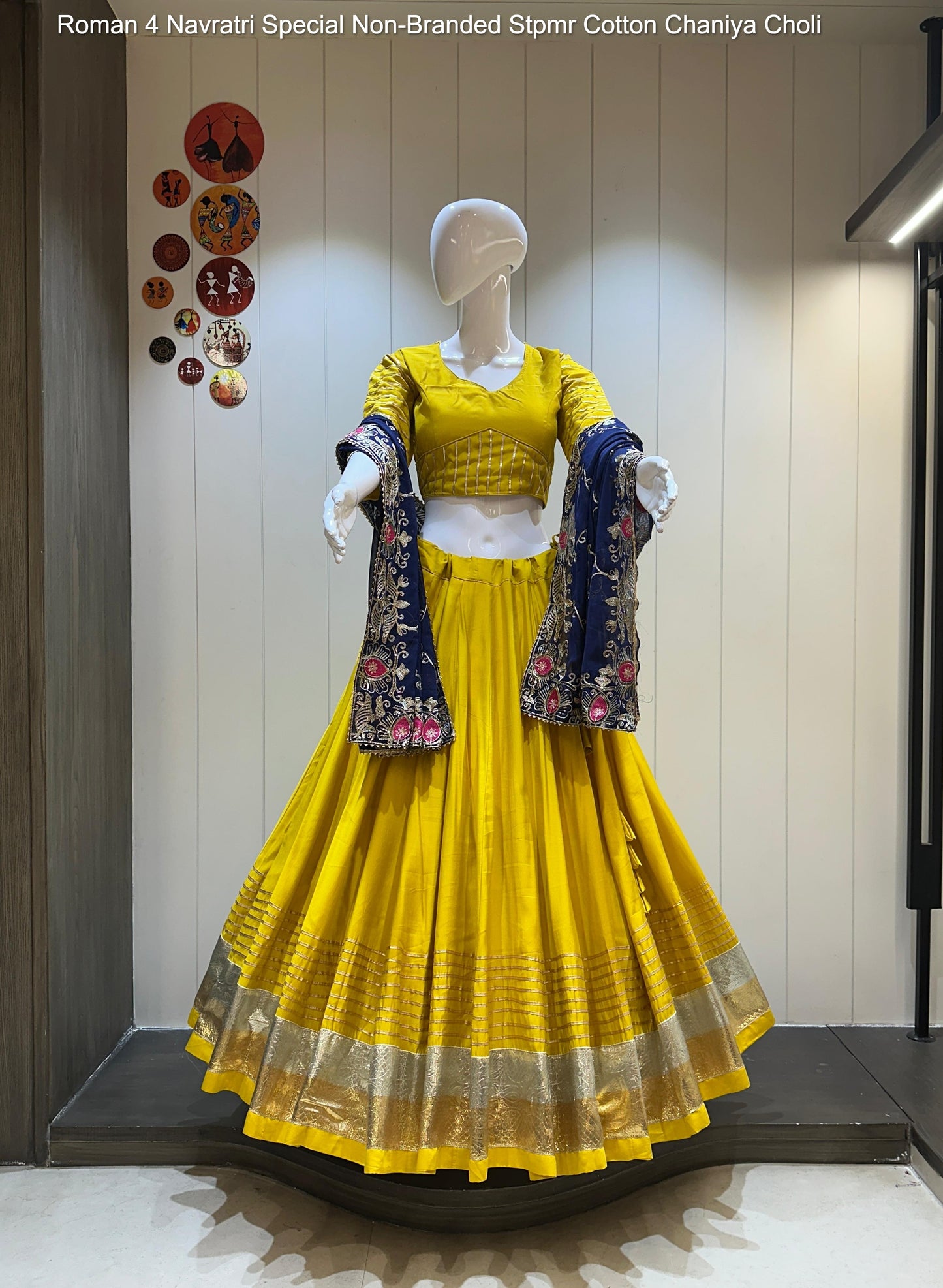 Roman 4 Navratri Special Non-Branded Stpmr Cotton Chaniya Choli