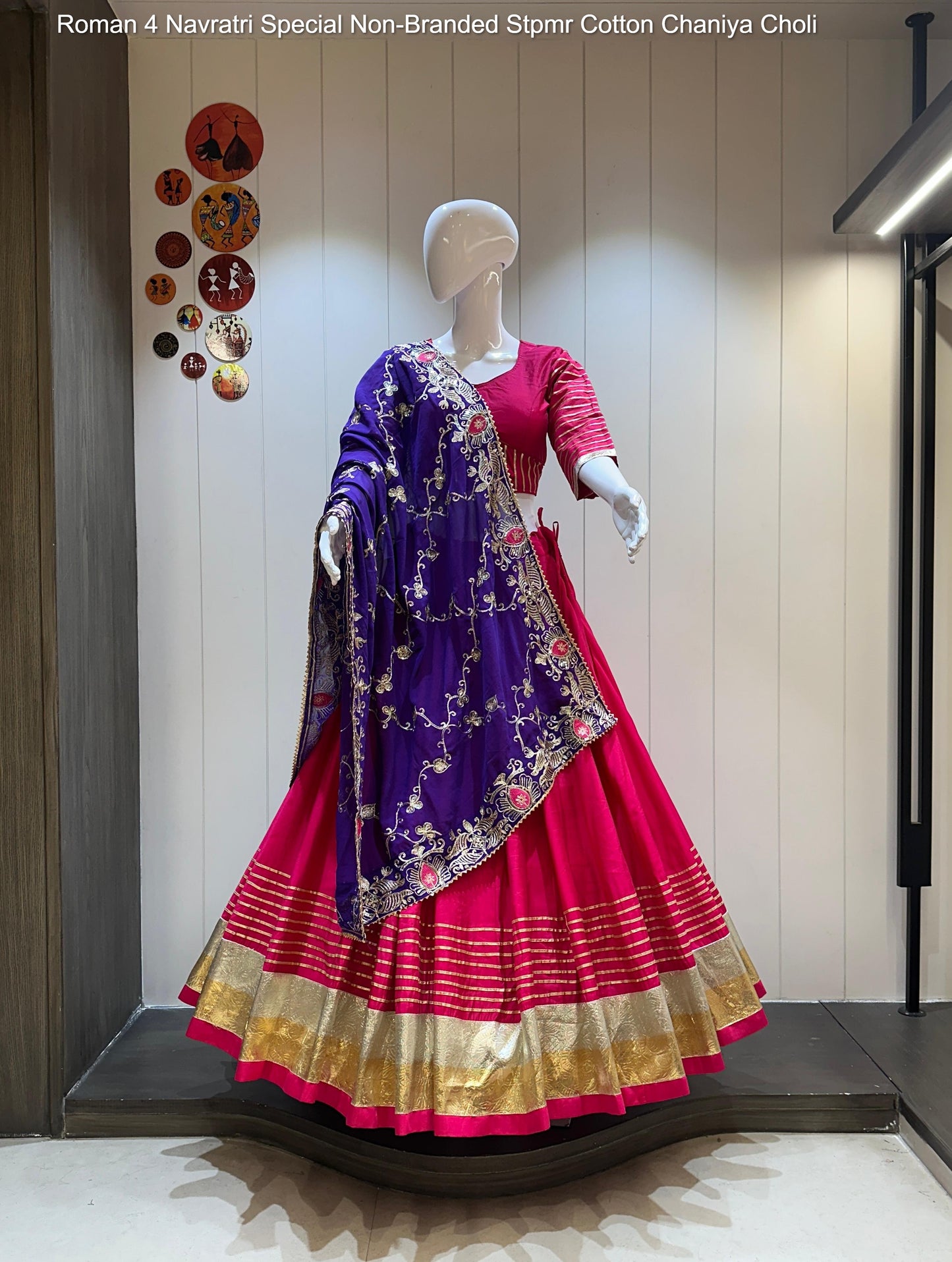 Roman 4 Navratri Special Non-Branded Stpmr Cotton Chaniya Choli