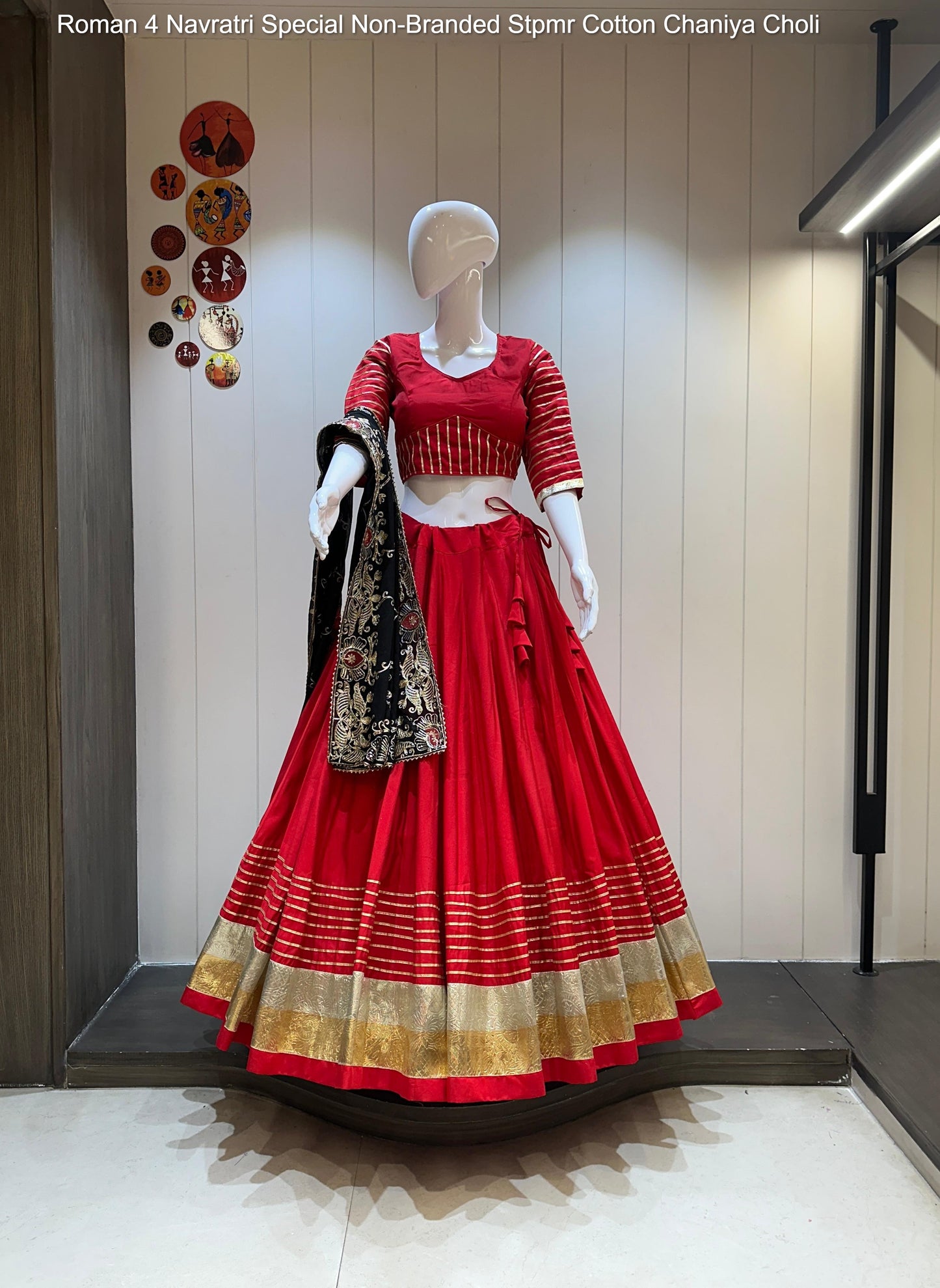 Roman 4 Navratri Special Non-Branded Stpmr Cotton Chaniya Choli
