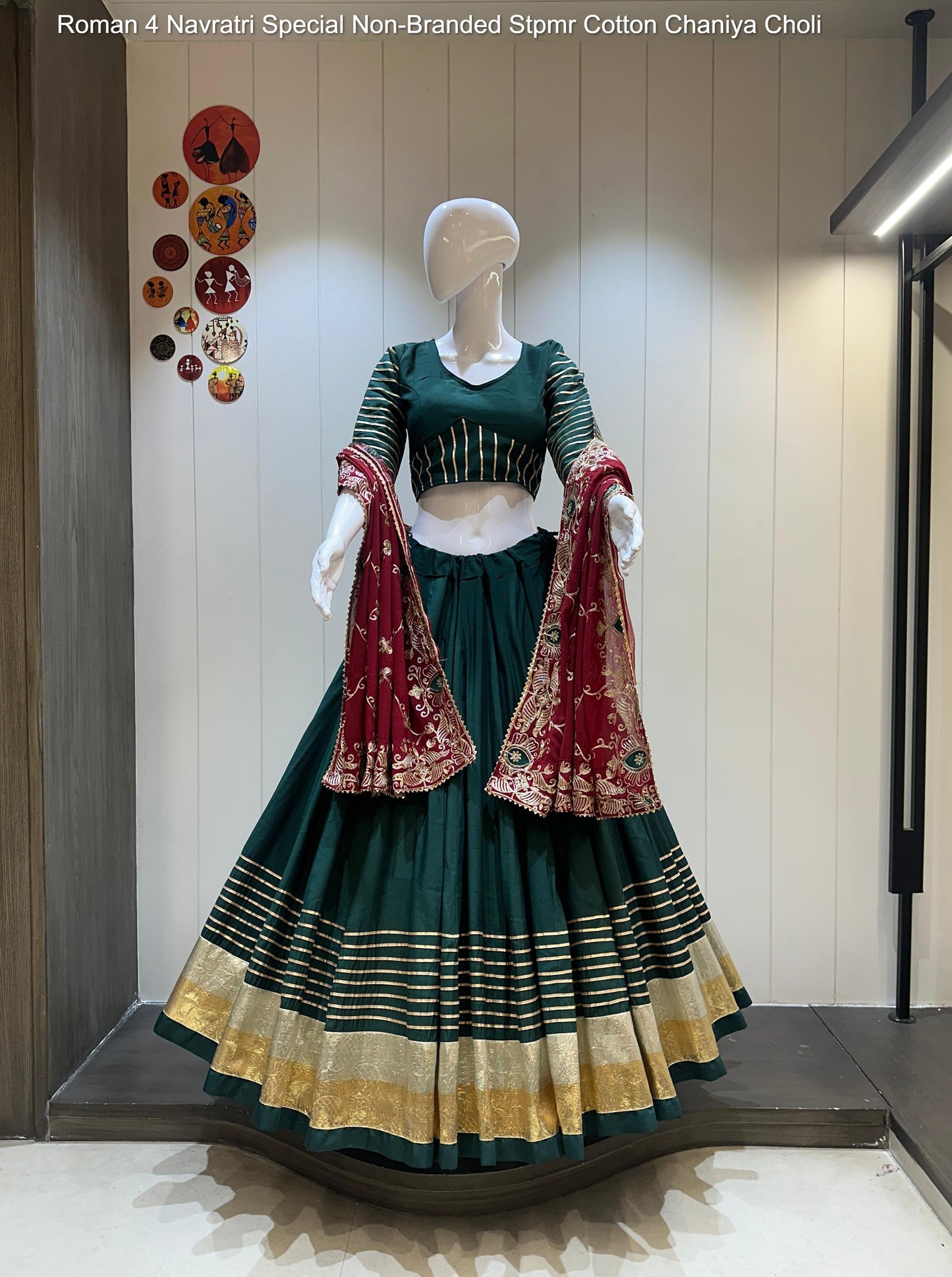Roman 4 Navratri Special Non-Branded Stpmr Cotton Chaniya Choli