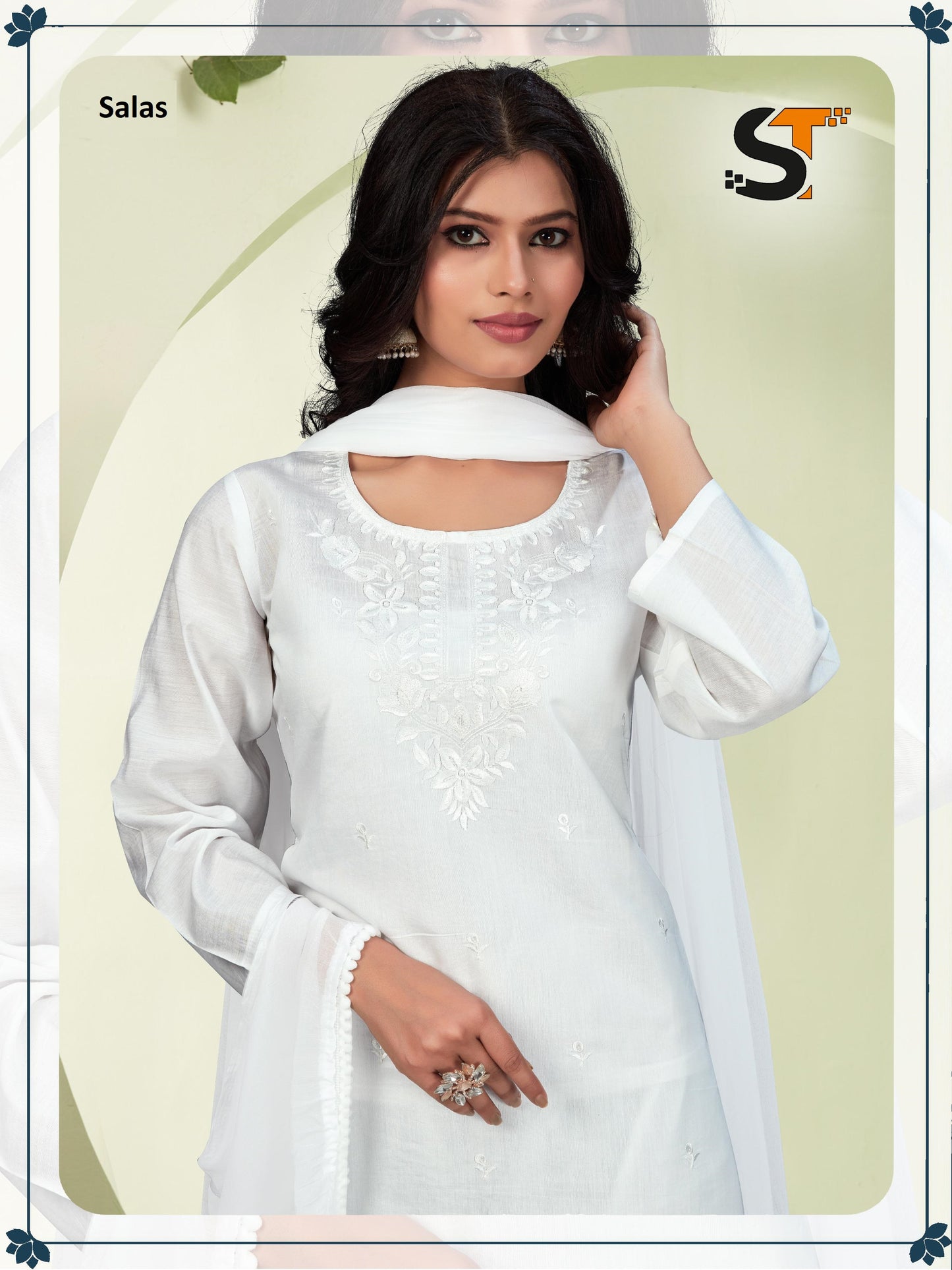 Roman Silk Salas Embroidery Readymade Suits