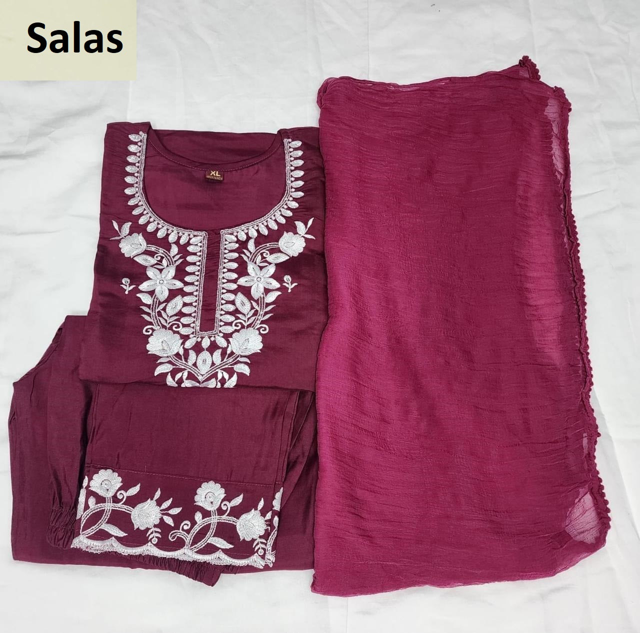 Roman Silk Salas Embroidery Readymade Suits