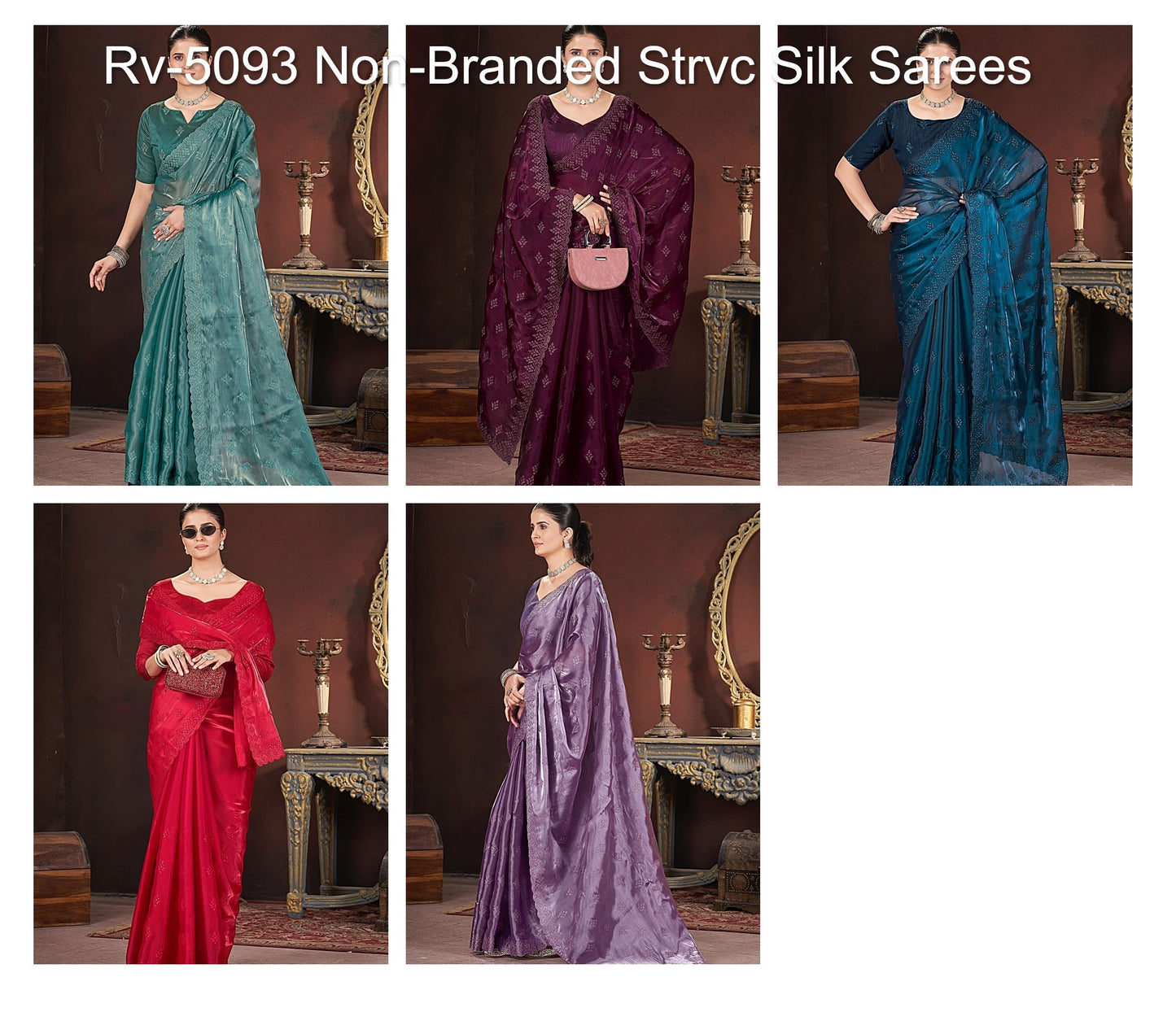 Rv-5093 Non-Branded Strvc Silk Sarees